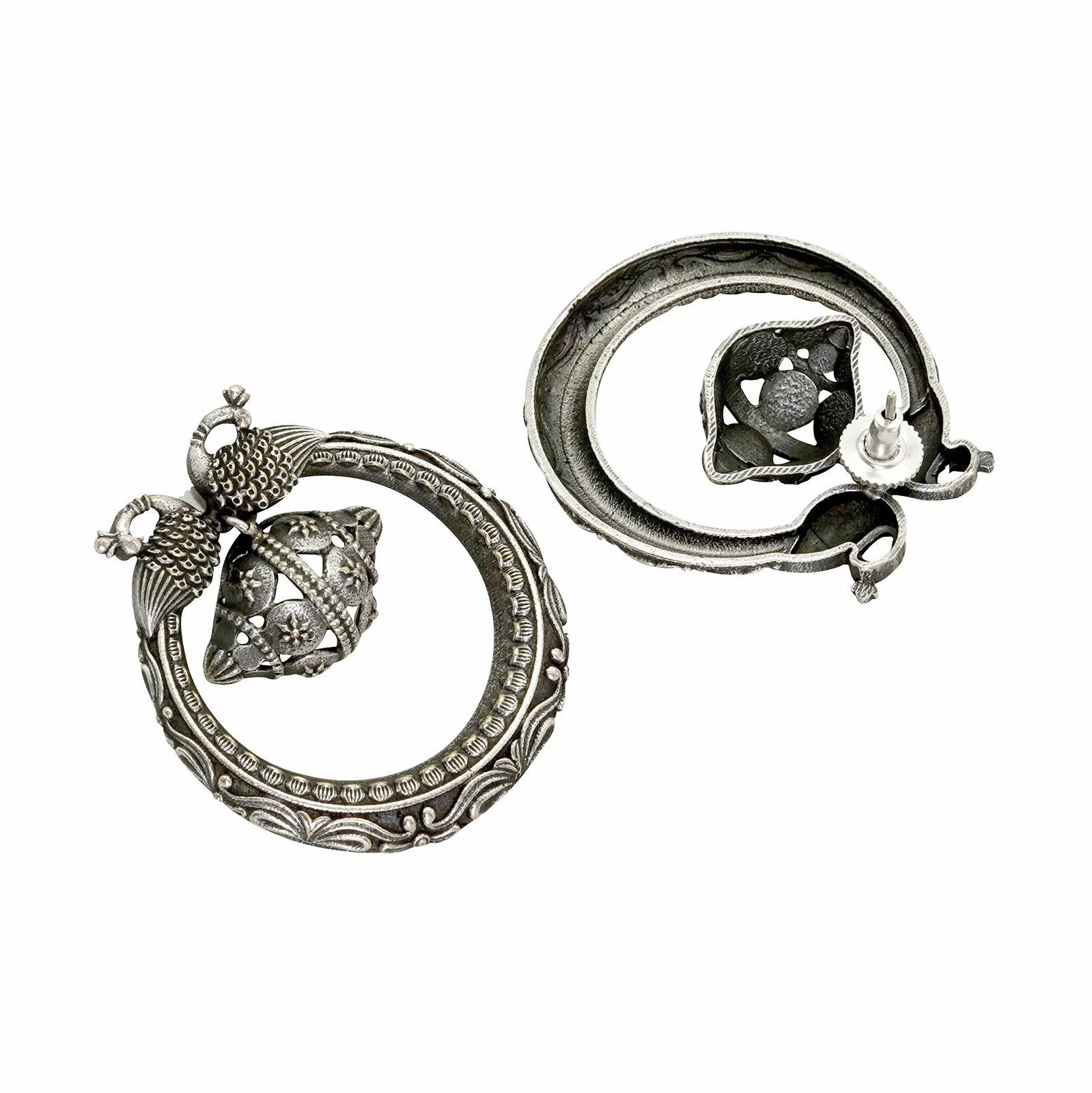 Teejh Darshi Silver Oxidised Earrings - Image 5