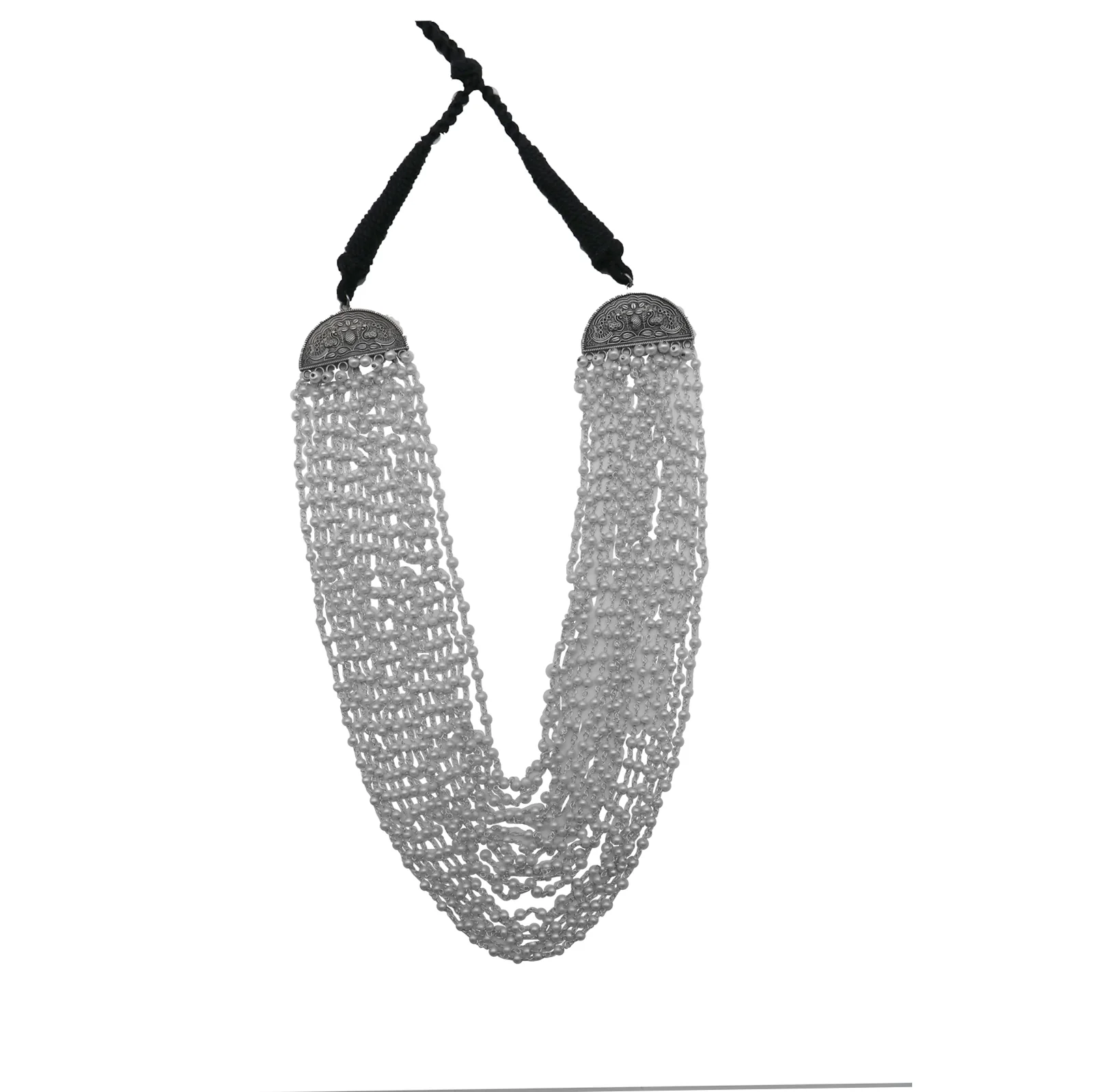 Eka Pearls Metallic Silver Oxidized Jewelry Gift Set - Image 2