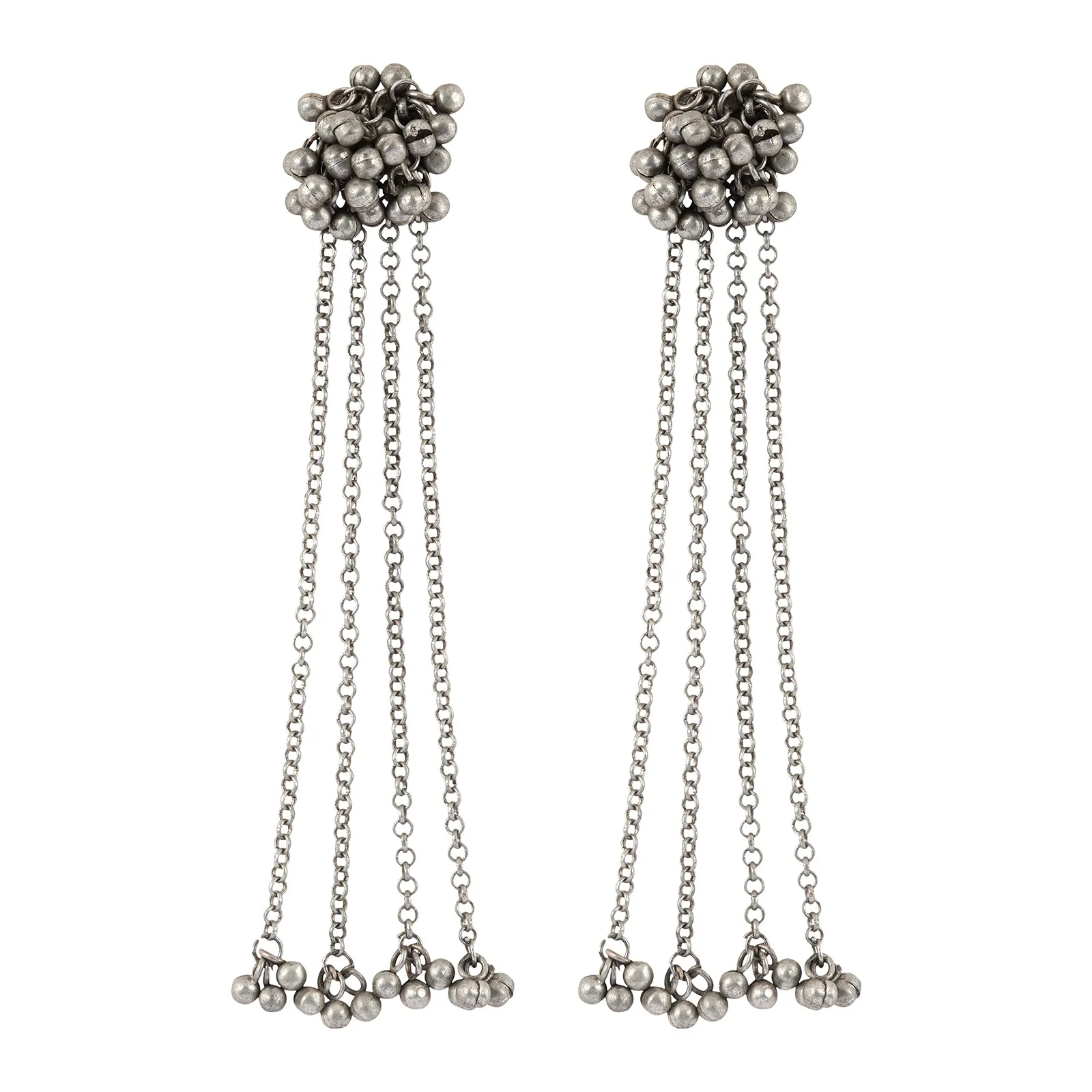Teejh Khurmi Silver Oxidised Ghungroo Earring - Image 3