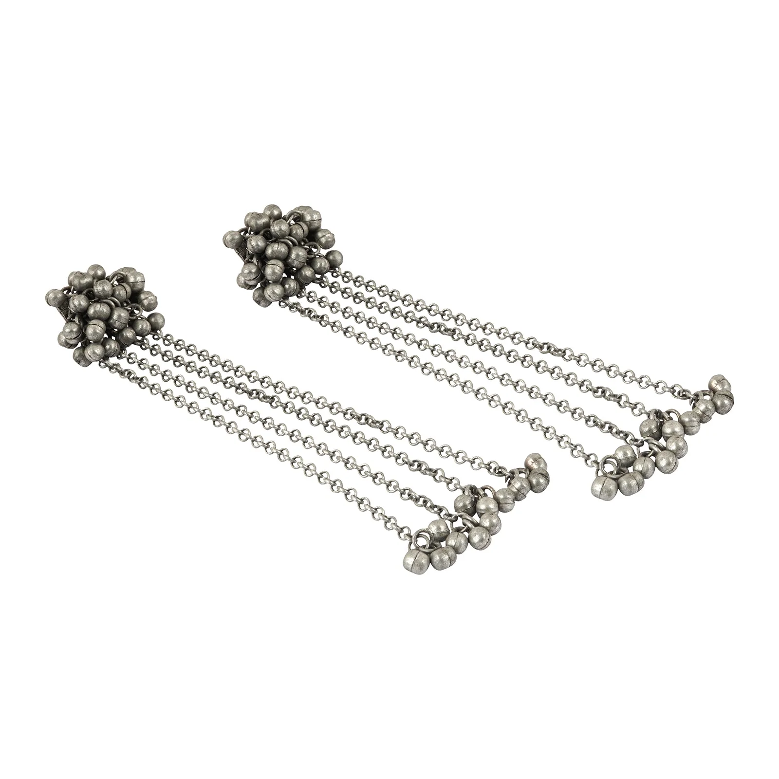Teejh Khurmi Silver Oxidised Ghungroo Earring - Image 4