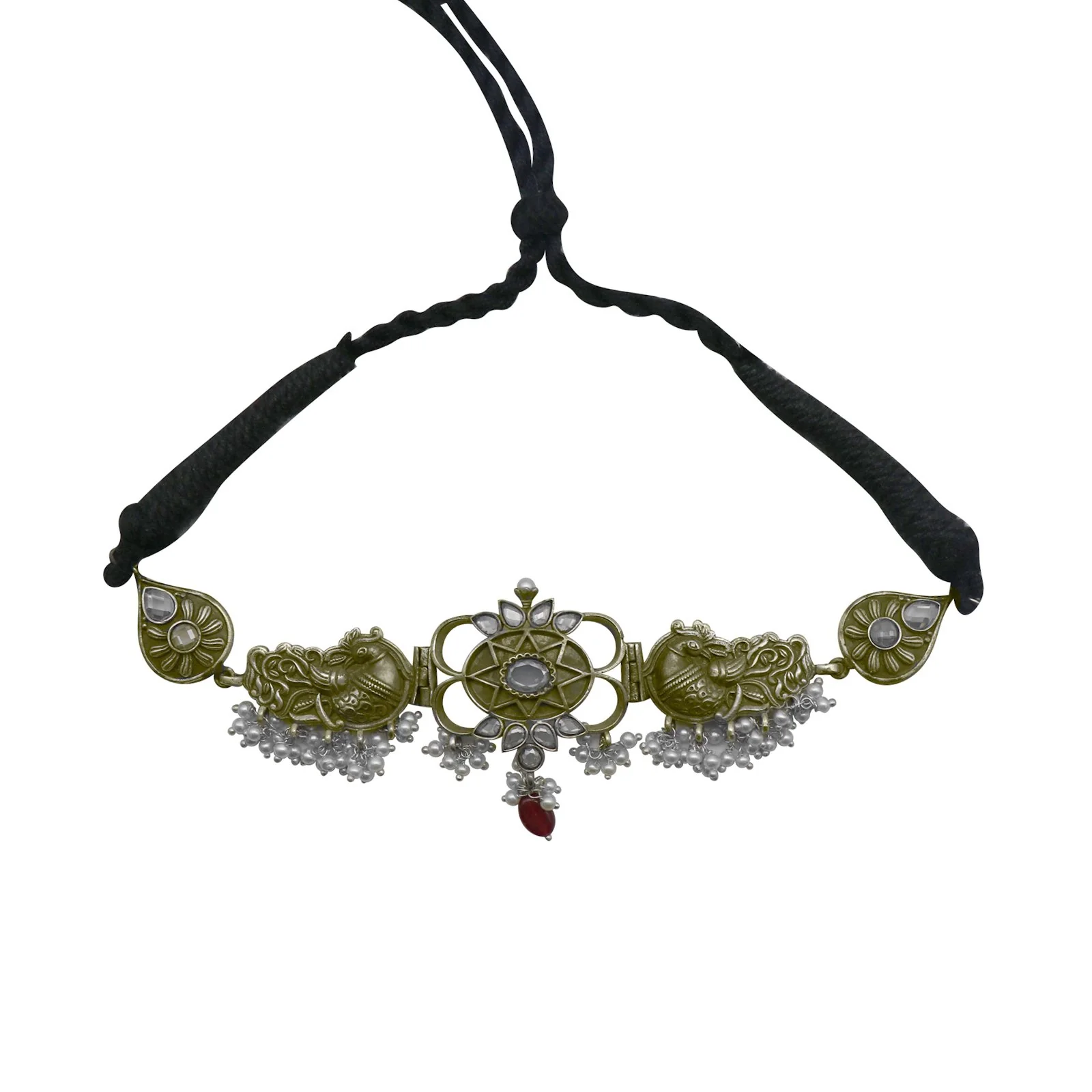 Teejh Krisha Metallic Silver Oxidized Jewelry Gift Set - Image 3