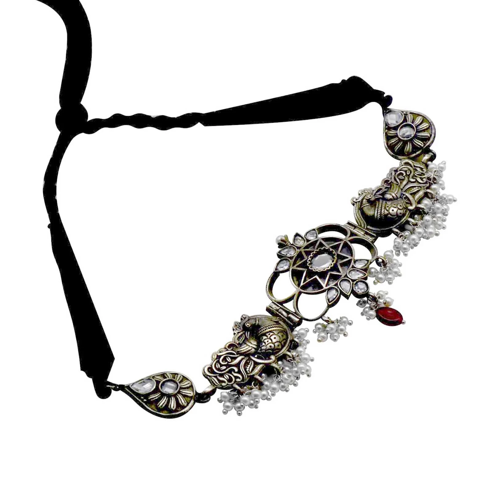 Teejh Krisha Metallic Silver Oxidized Jewelry Gift Set - Image 4
