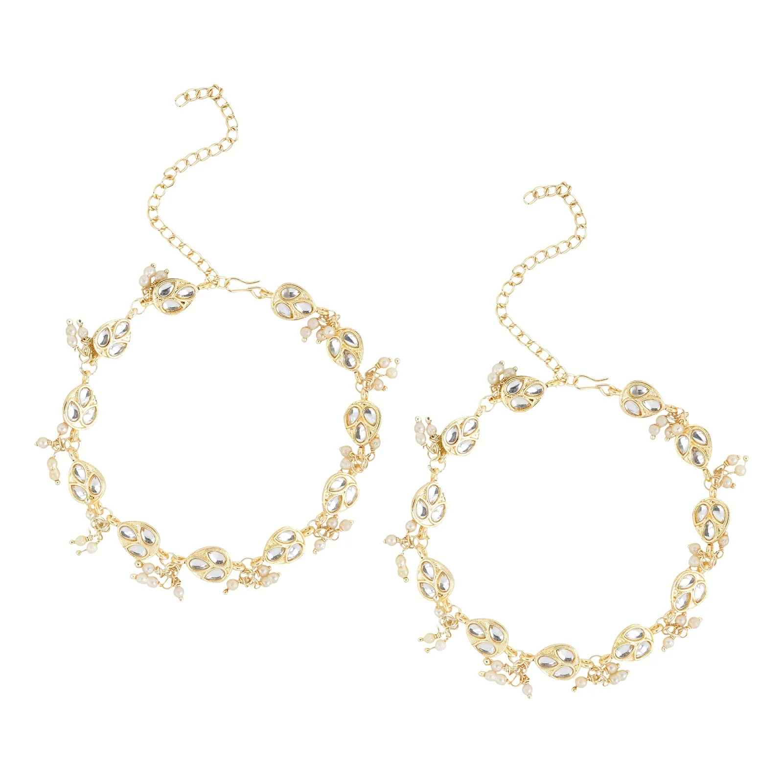 Teejh Mairaa Pearl and Polki Anklet - Image 3