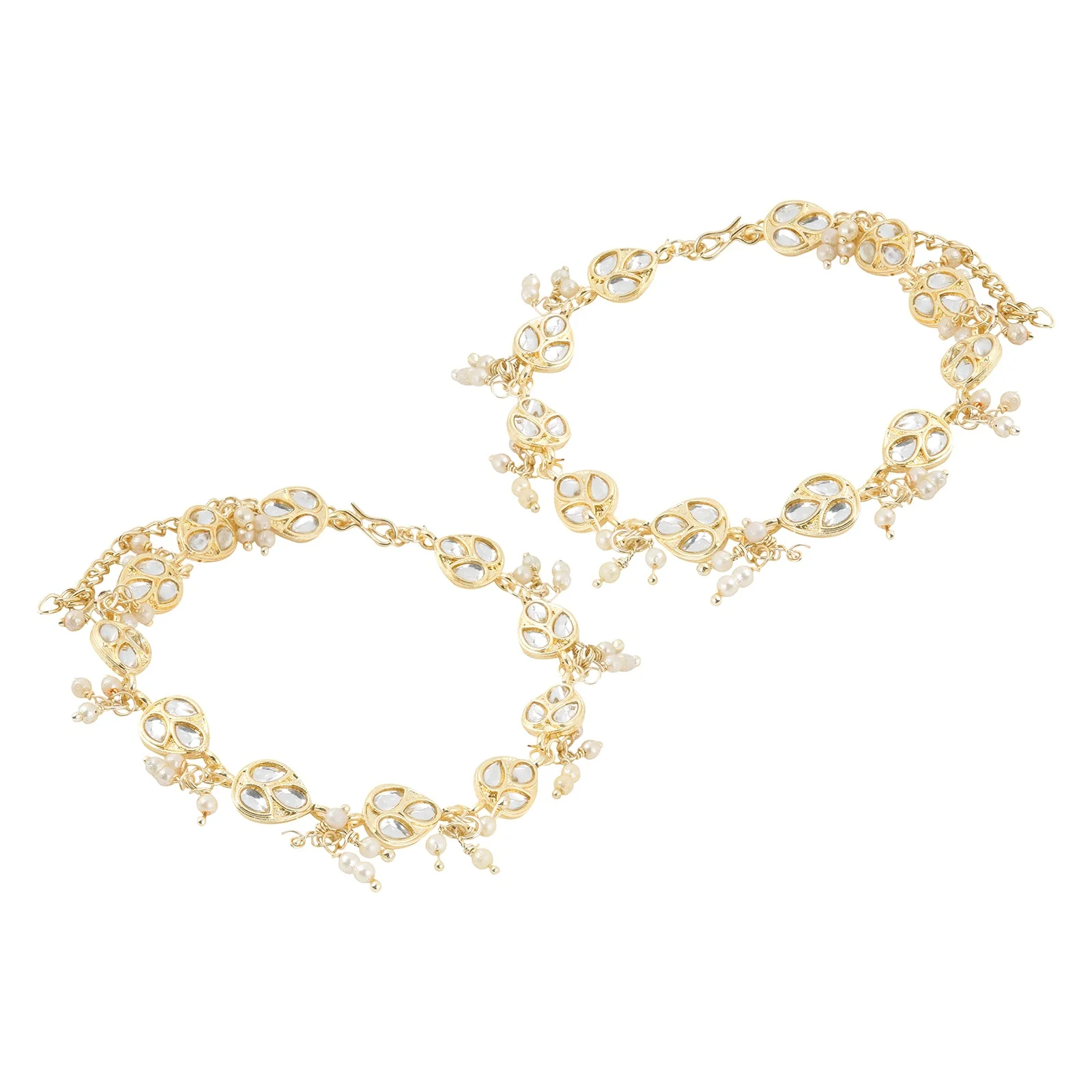 Teejh Mairaa Pearl and Polki Anklet - Image 4