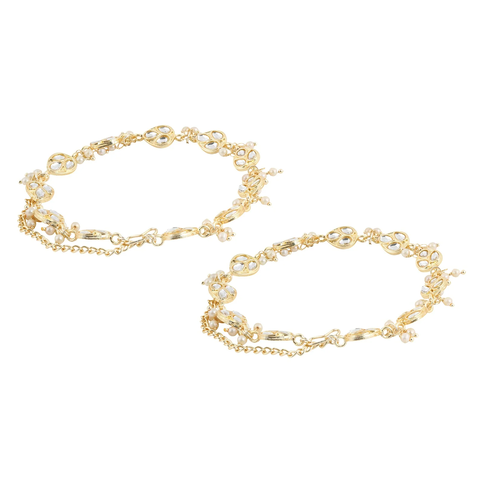 Teejh Mairaa Pearl and Polki Anklet - Image 5