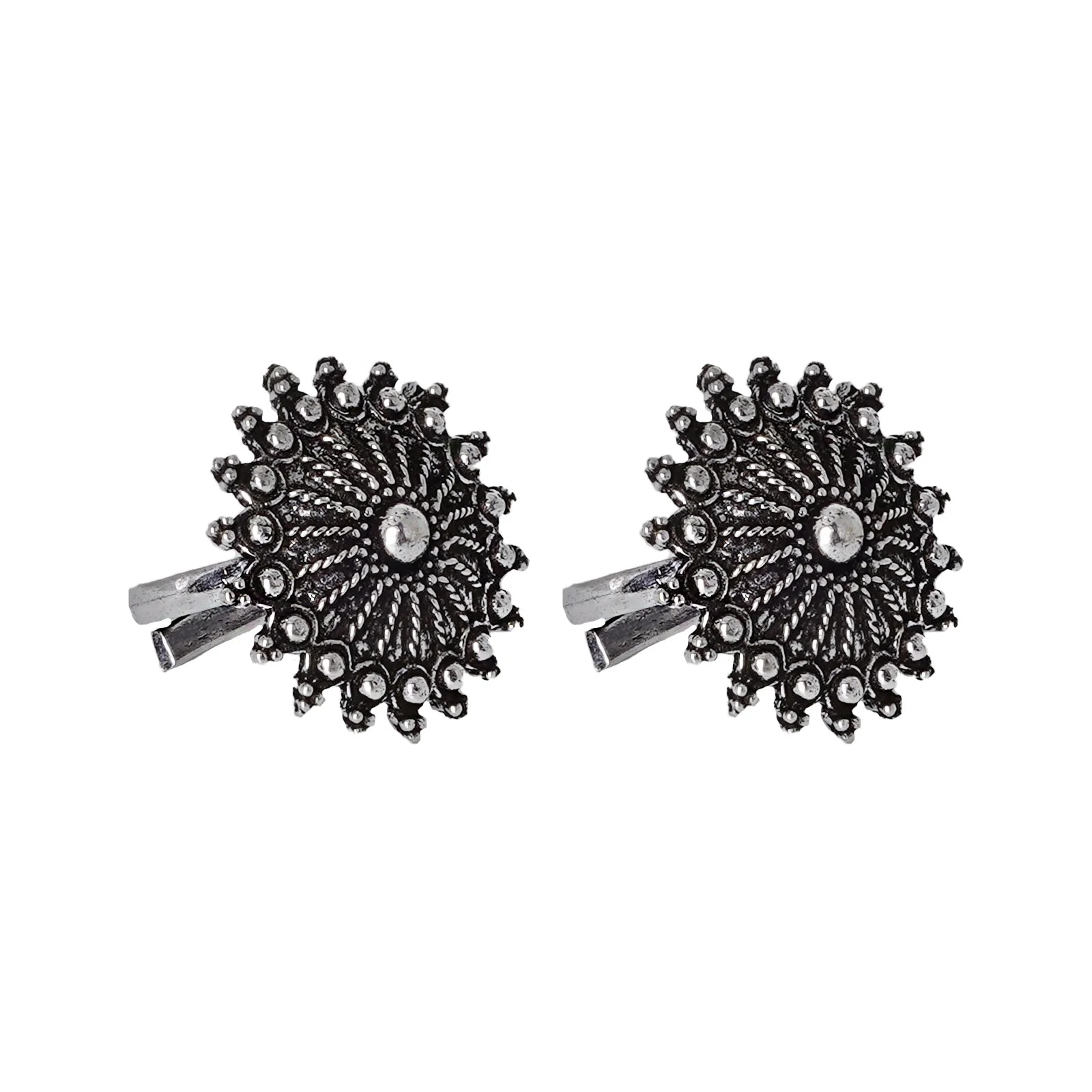 Teejh Megh Silver Oxidised Toe Rings - Image 4