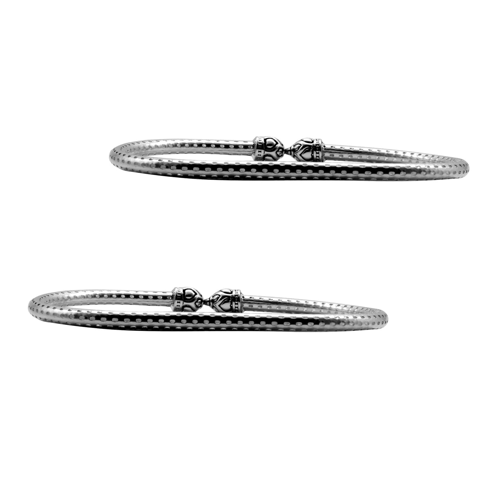 Nisha Silver Oxidized Anklets - Image 3