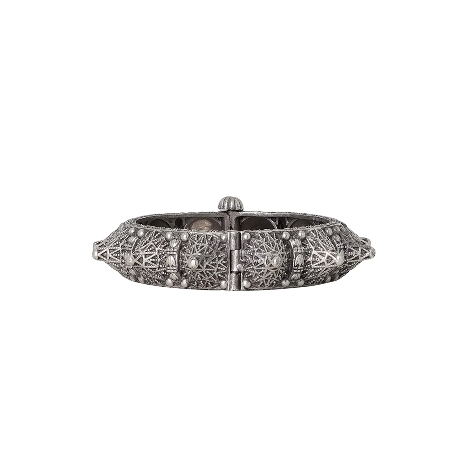Teejh Pahal Silver Oxidised Bangle - Image 3