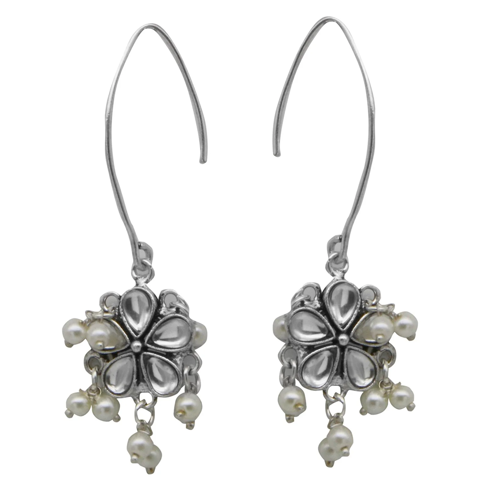 Teejh Pavika Polki Stones Silver Oxidized Jewelry Gift Set - Image 5
