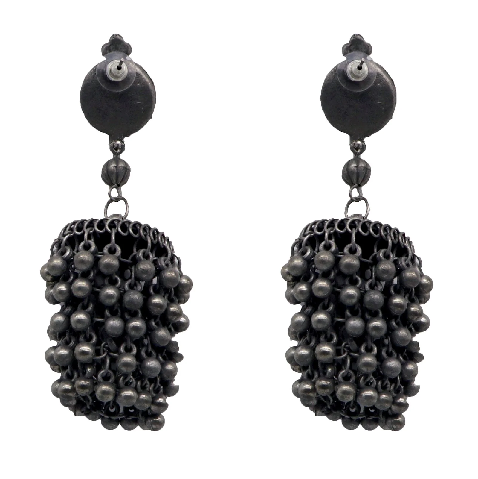 Teejh Saira Silver Oxidised Earrings - Image 4