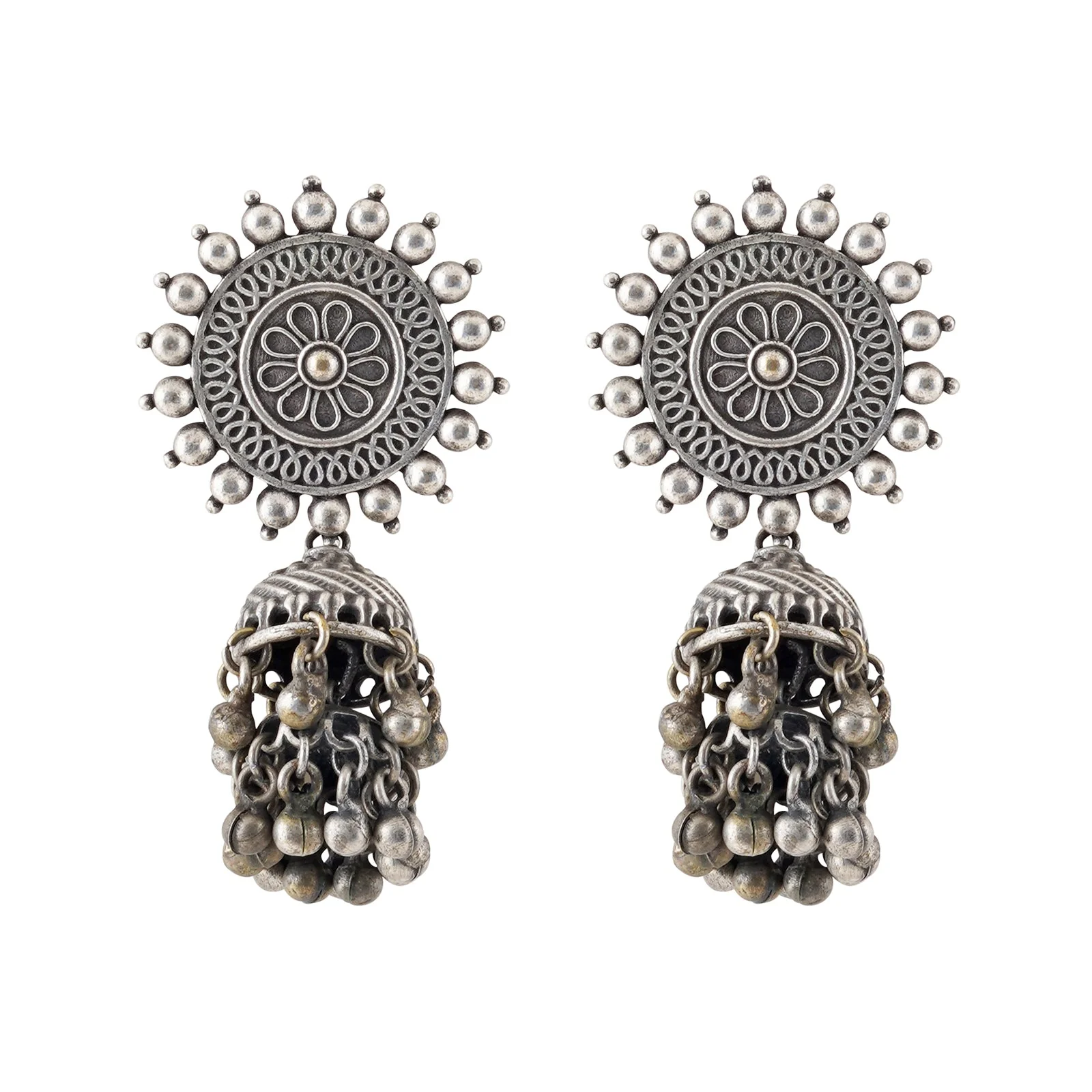 Teejh Sauhrida Silver Oxidised Earring - Image 3