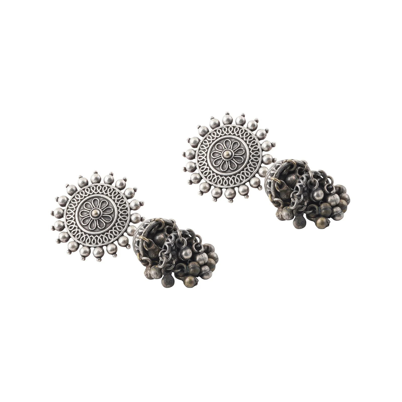 Teejh Sauhrida Silver Oxidised Earring - Image 4