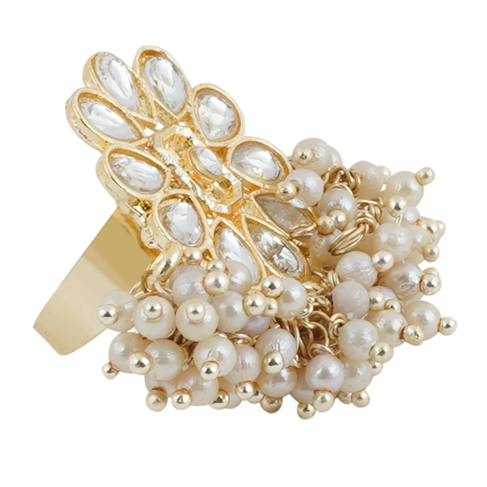 Teejh Simara Pearl and Polki Ring - Image 4