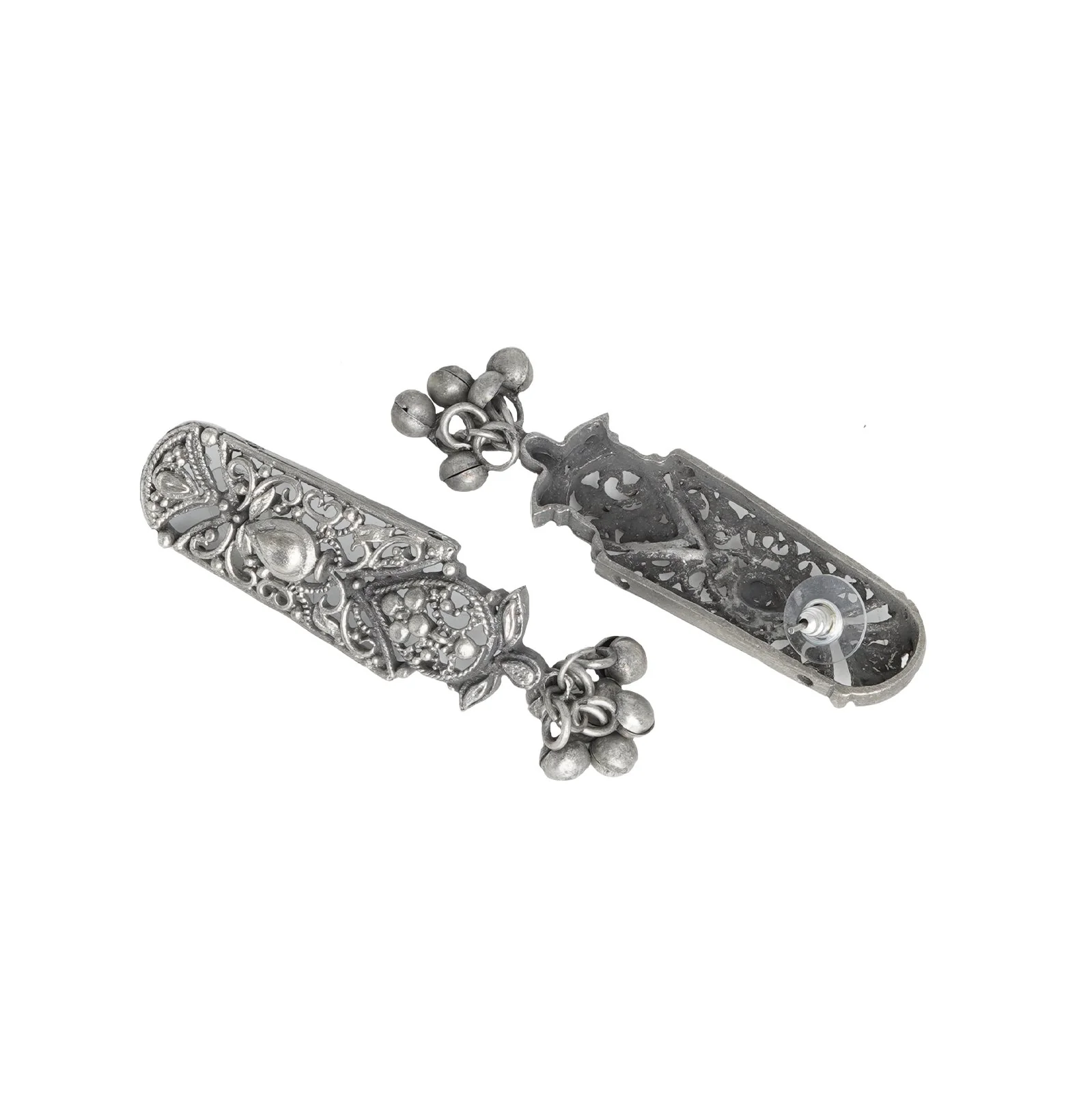 Teejh Spruha Silver Oxidised Choker Necklace - Image 6