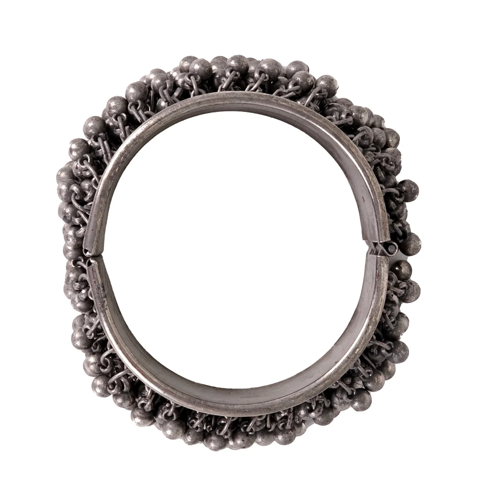 Teejh Vinisha Antique Silver Polish Ghungroo Bracelet - Image 6