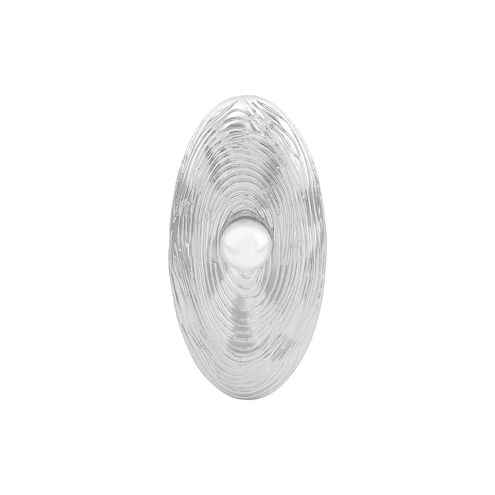 The Midas Touch Molten Pearl Statement Silver Ring - Image 3