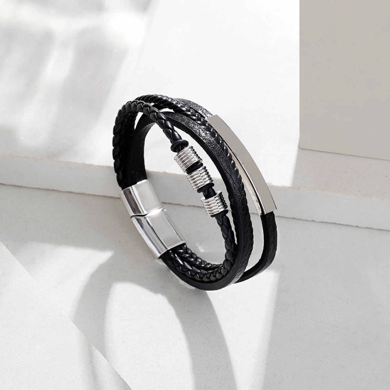Theseus Black And Silver Bracelet