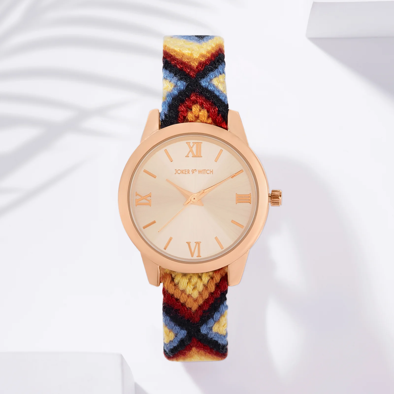 Tide & Twine Rose Gold Medium Dial Firey Macrame Strap Women's Watch