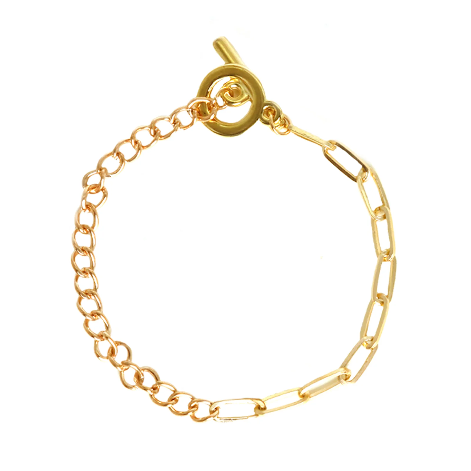 Toggle Gold Chain Set of 5 Bracelets - Image 5
