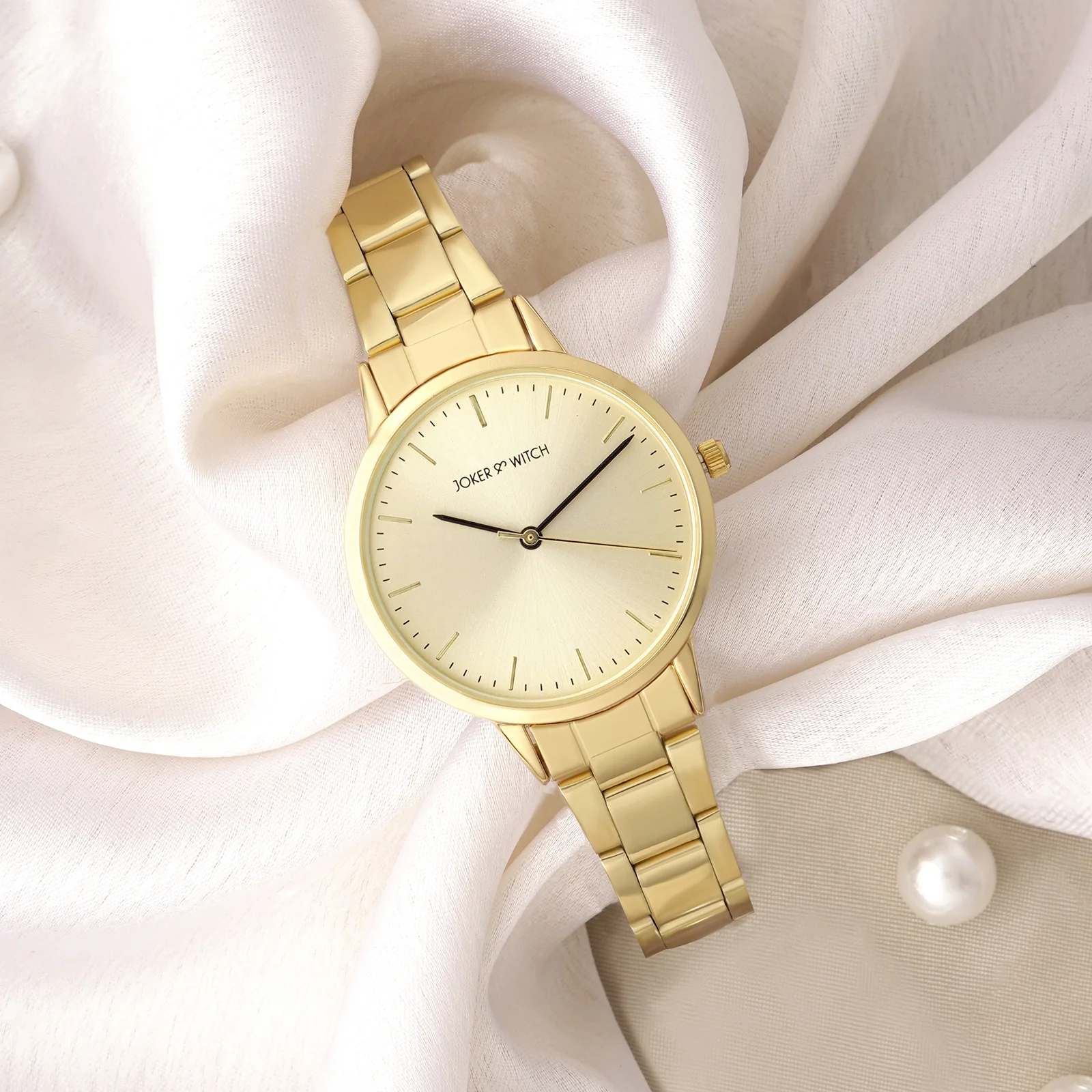Tokyo Gold Medium Dial Linked Chain Strap Women's Watch - Image 2