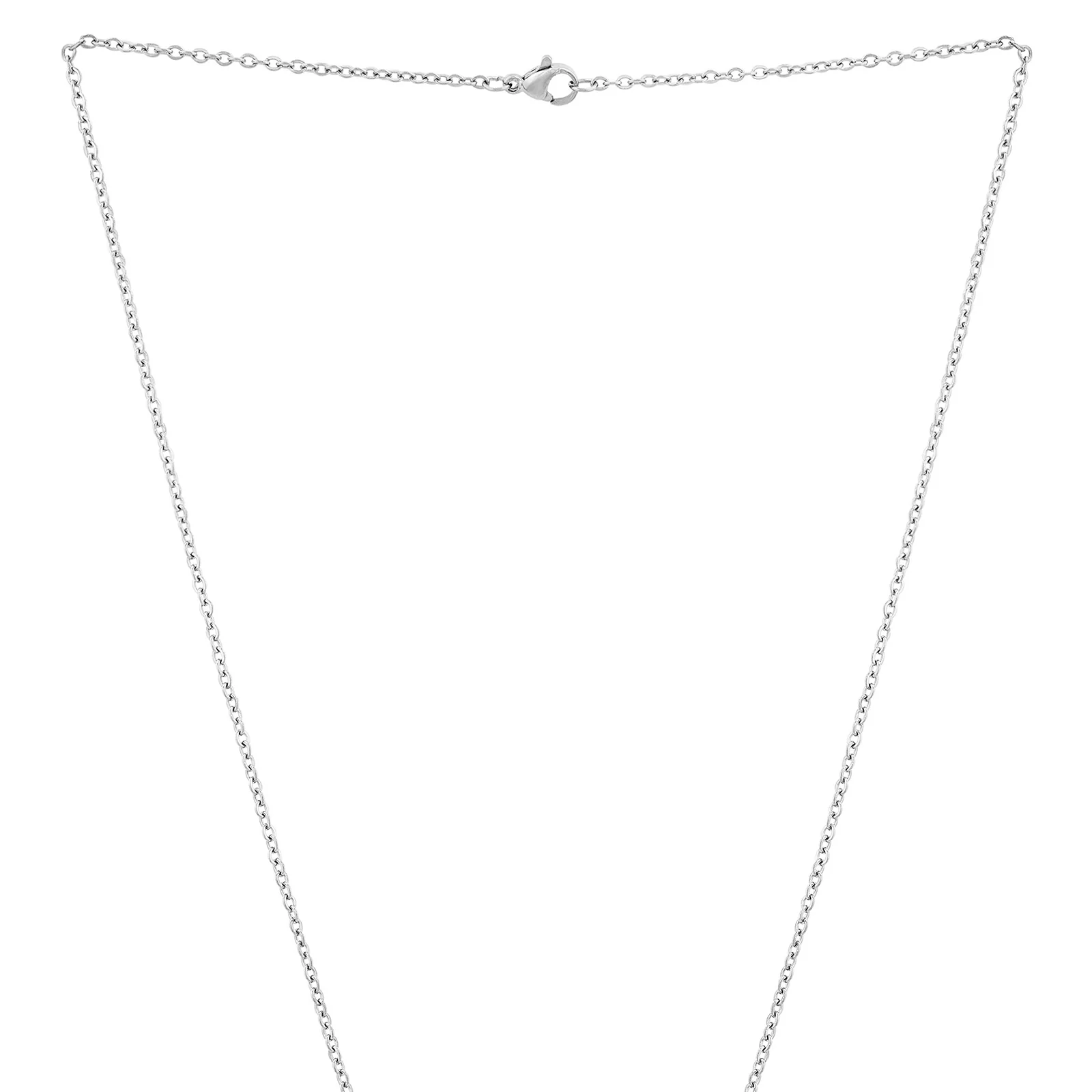 Travel Silver Women's Round Mantra Necklace - Image 4