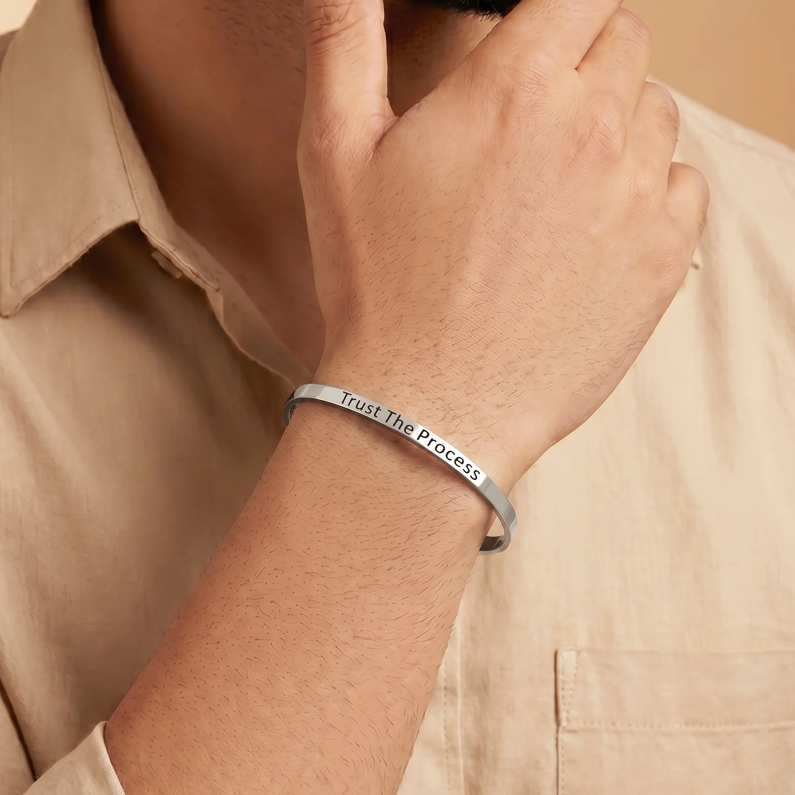 Trust The Process Silver Mantra Band - Image 3