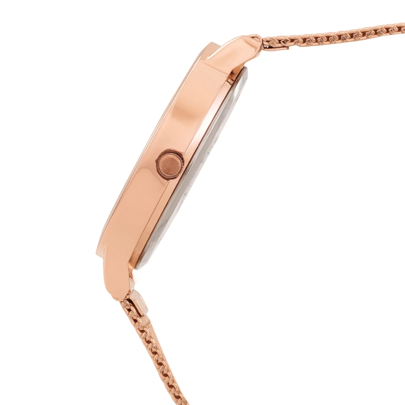 Tygra White Medium Dial Rose Gold Mesh Strap Women's Watch - Image 5