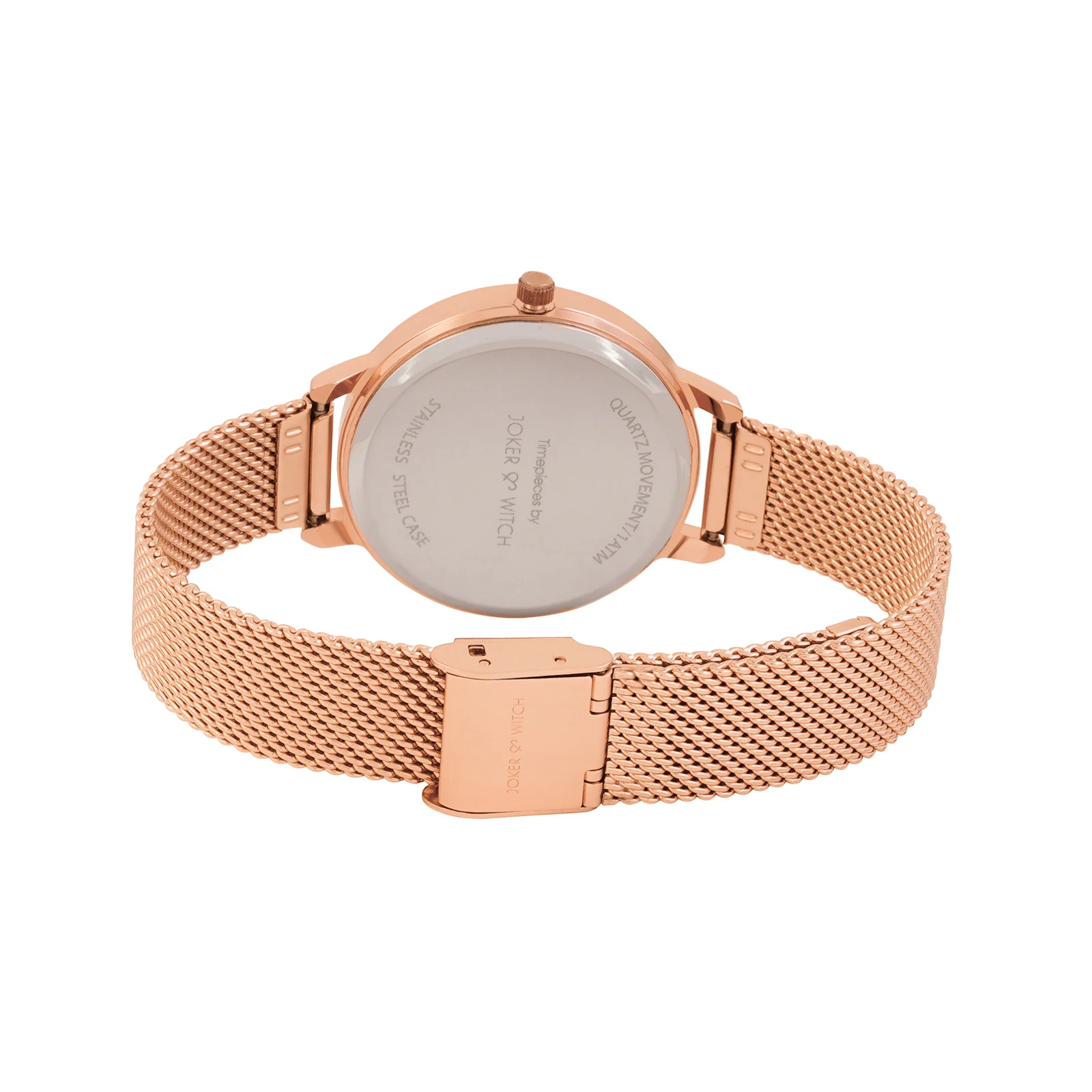 Tygra White Medium Dial Rose Gold Mesh Strap Women's Watch - Image 6