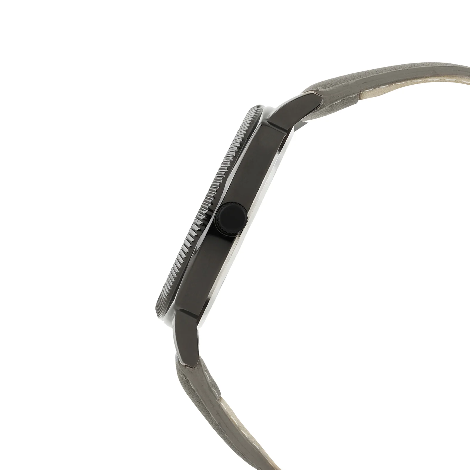 Viking Black Large Dial Grey PU Strap Men's Watch - Image 5