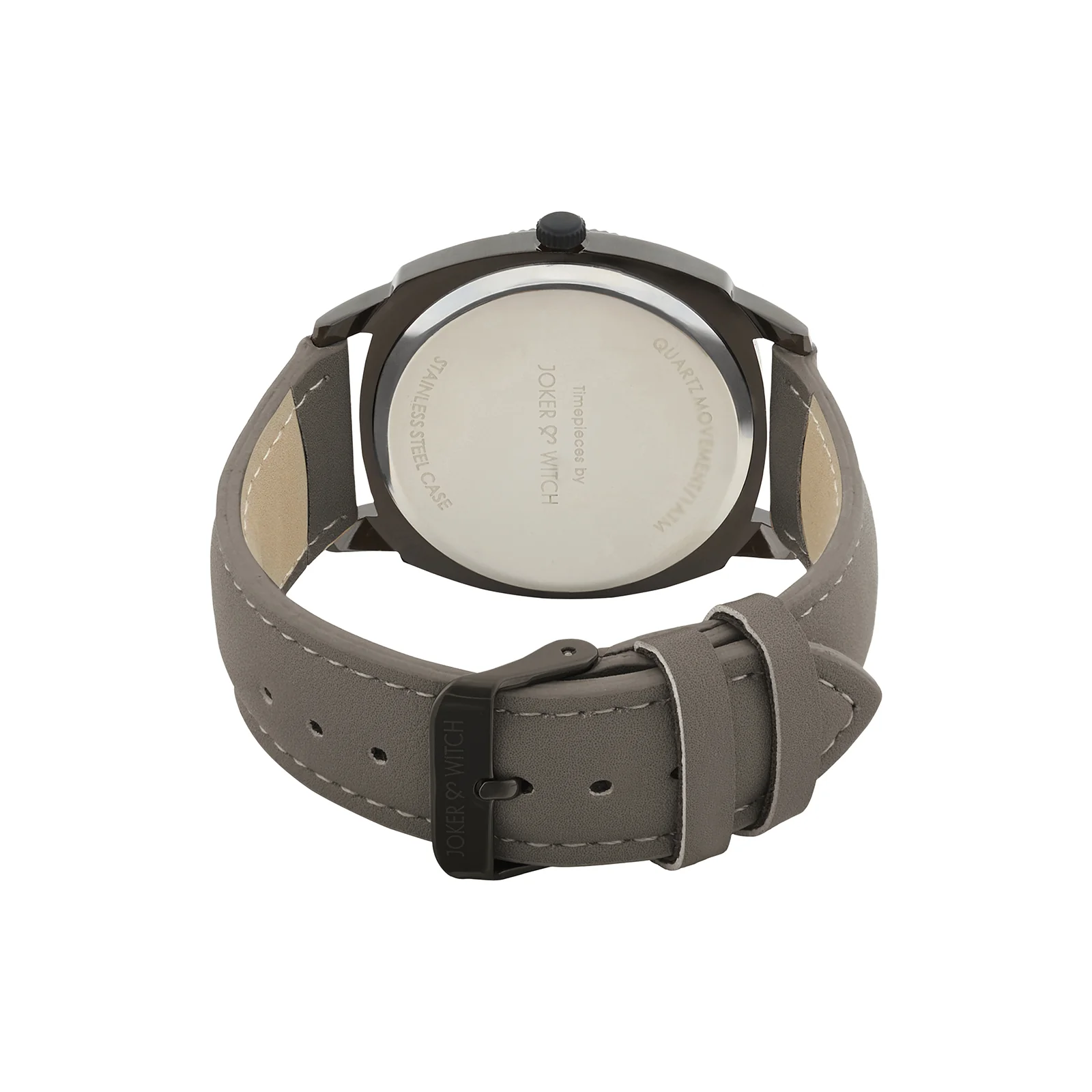 Viking Black Large Dial Grey PU Strap Men's Watch - Image 6