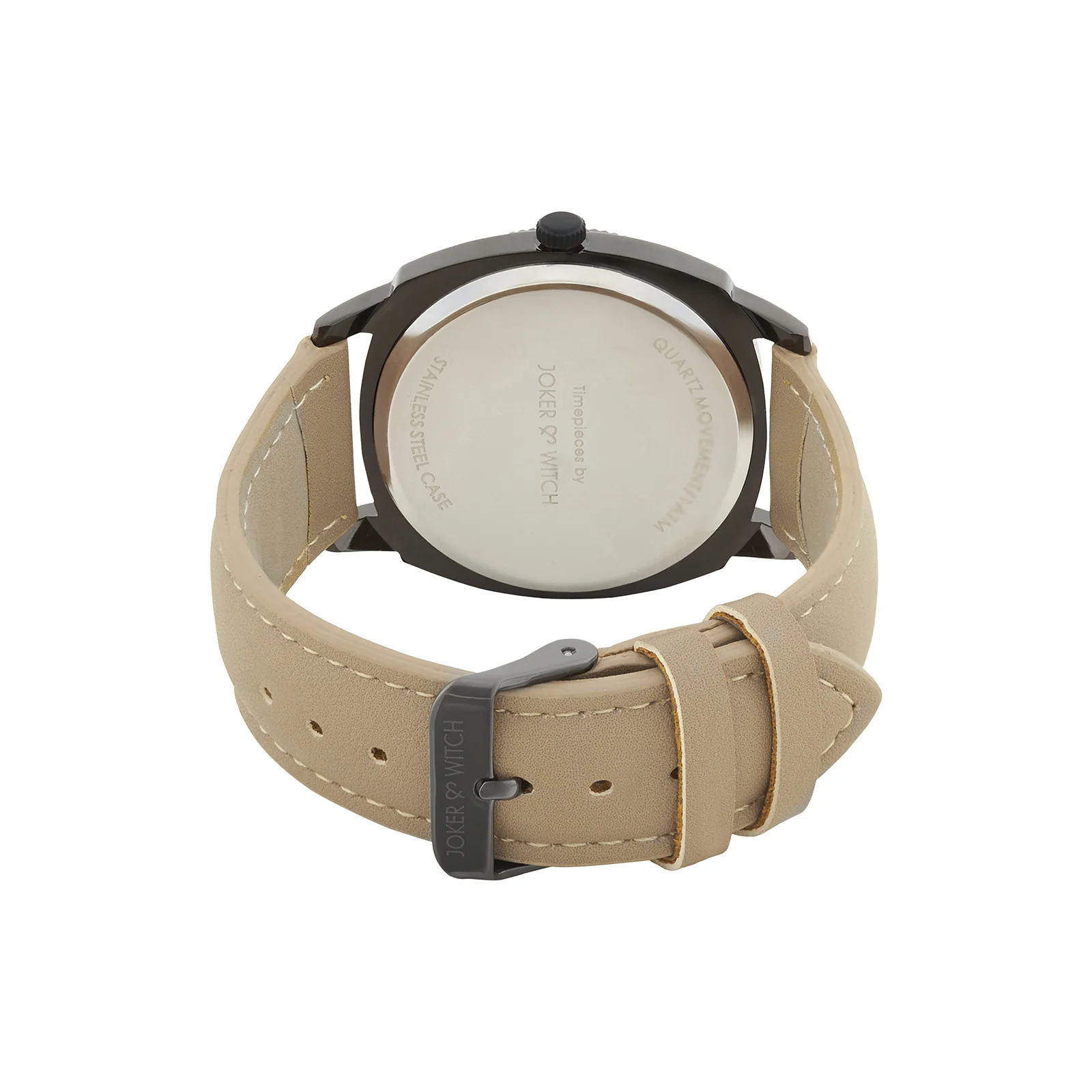 Viking Black Large Dial Sand PU Strap Men's Watch - Image 6