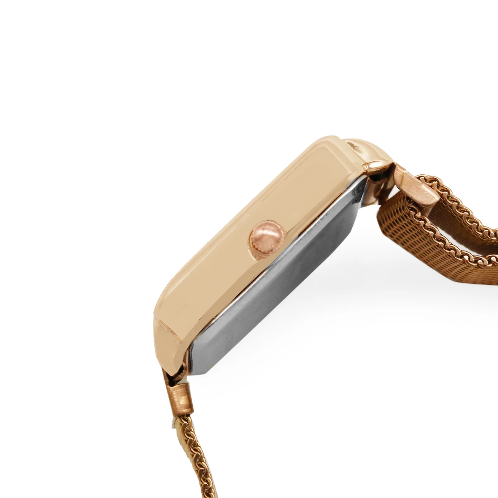 Vintage Rose Gold Small Square Dial Magnetic Strap Women's Watch - Image 6