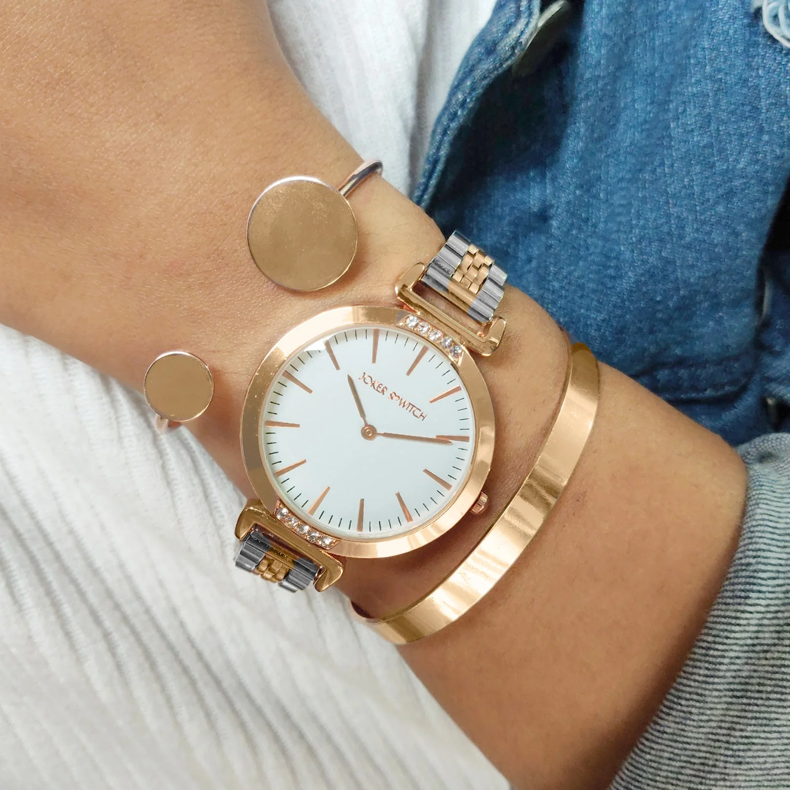 Vivir Rosegold Watch Bracelet Stack