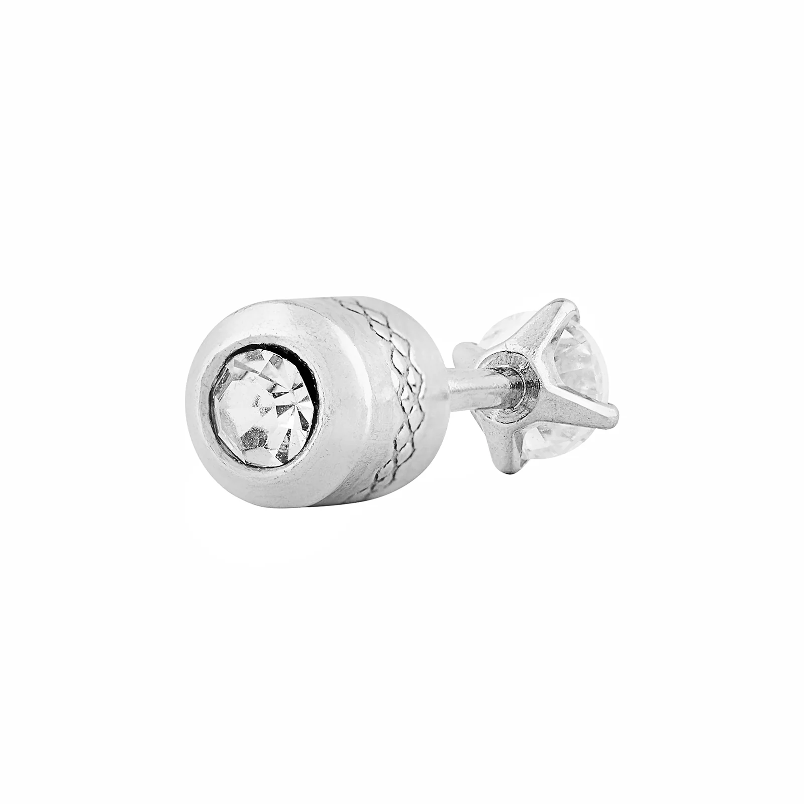 Vorto Micro Silver Men's Earrings - Image 6