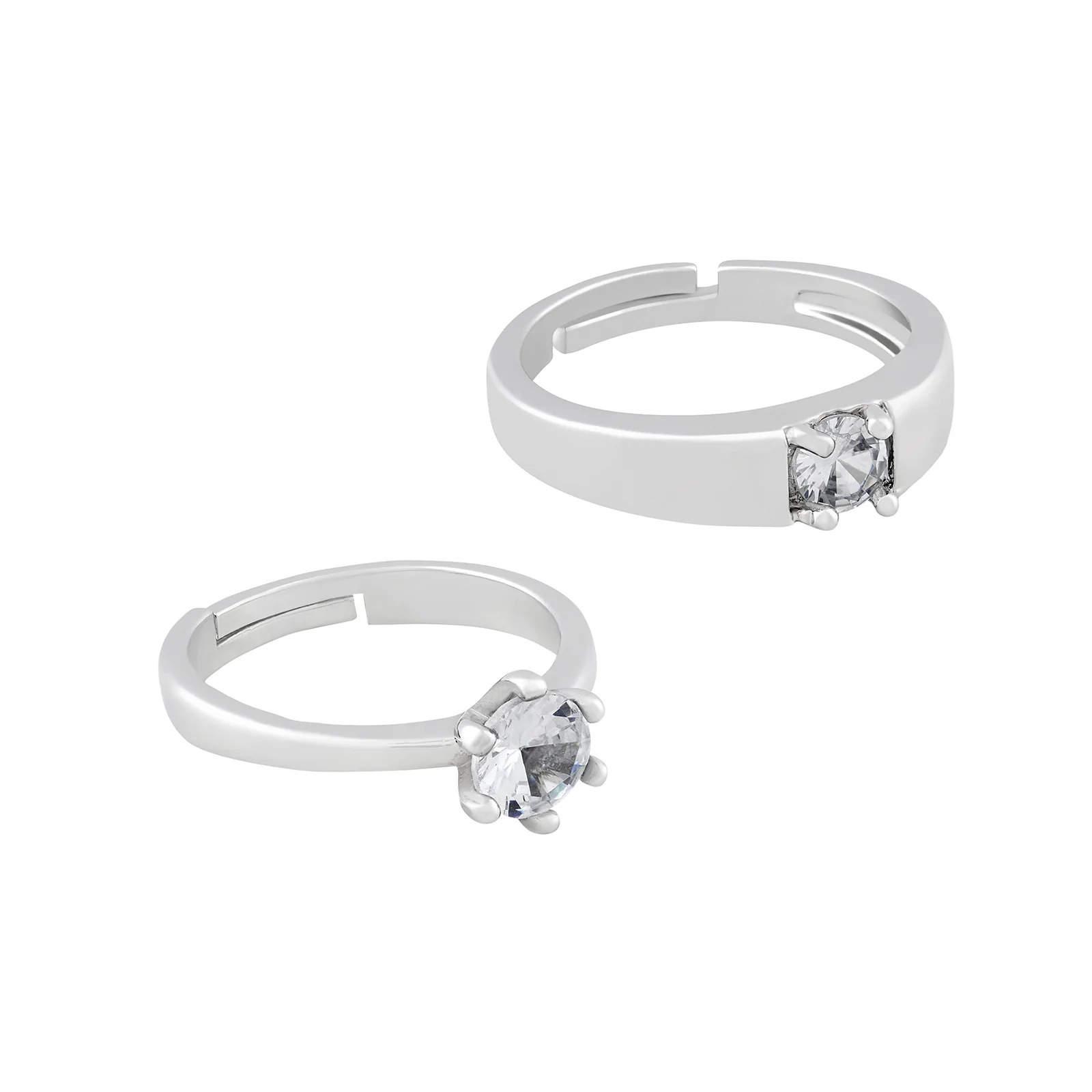 Wade & Vanessa Classic Claws Diamond Couple Rings - Image 4