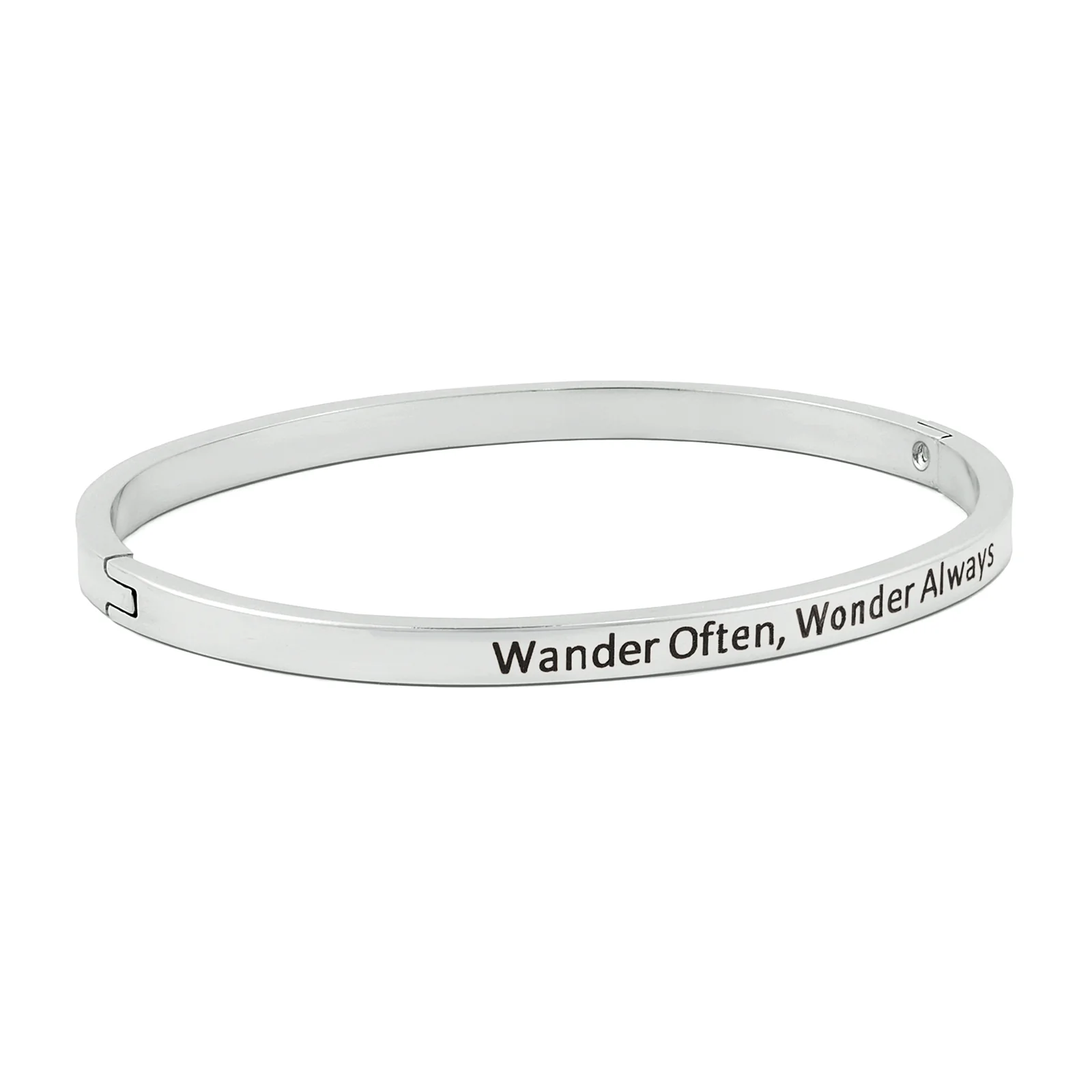 Wander Often, Wonder Always Silver Mantra Band - Image 5
