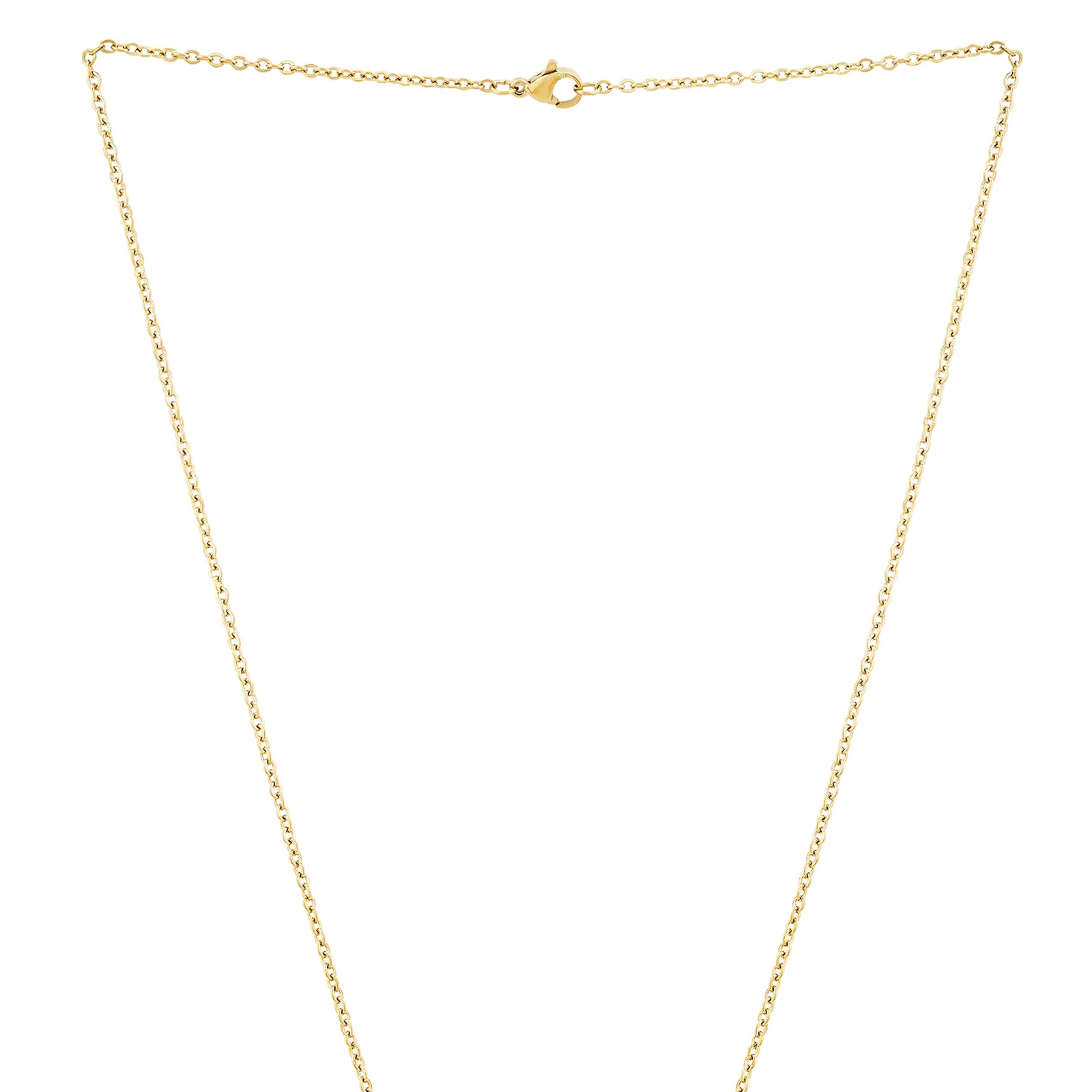 Wave Gold Women's Round Mantra Necklace - Image 4