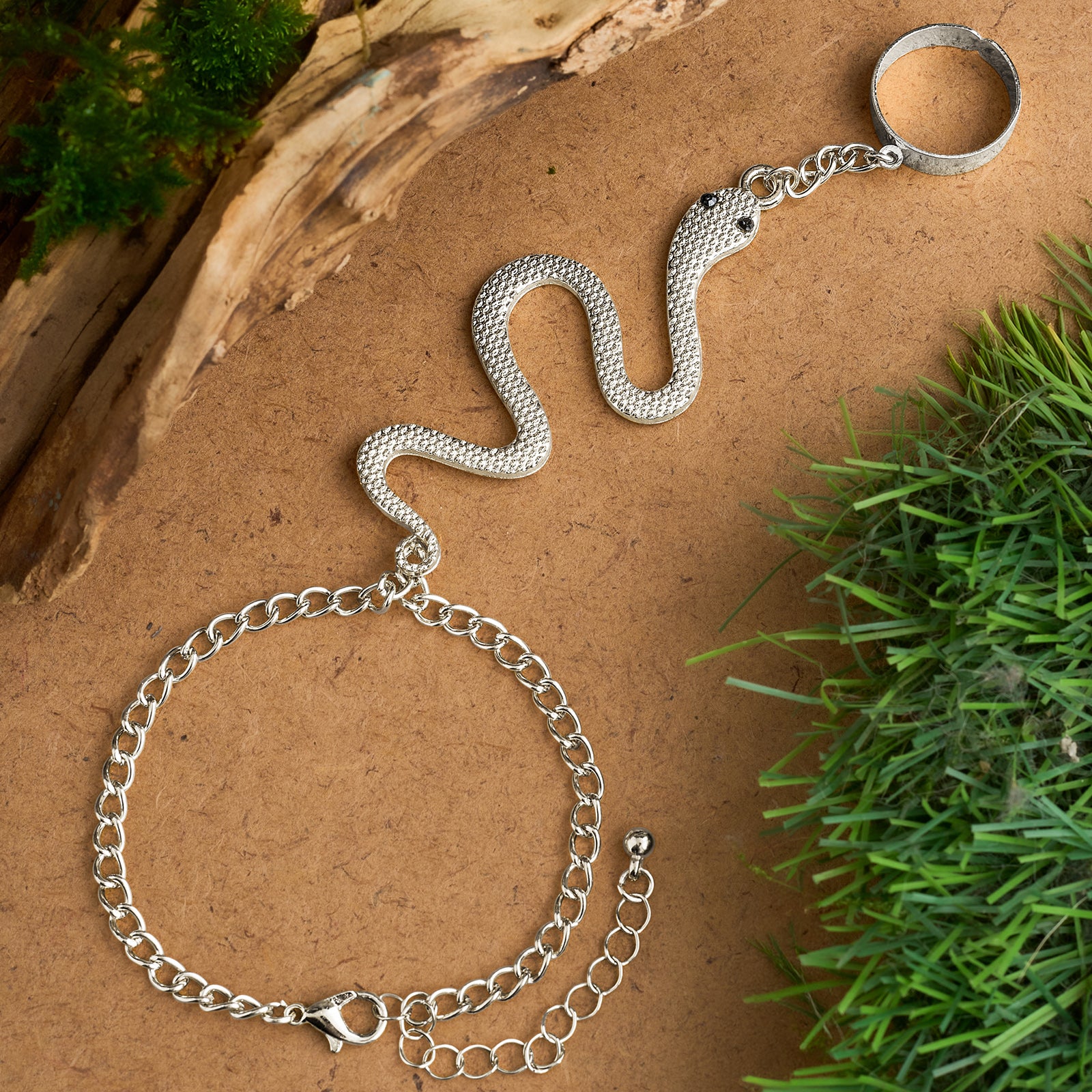 Yalino Silver Women Snake Bracelet - Image 2