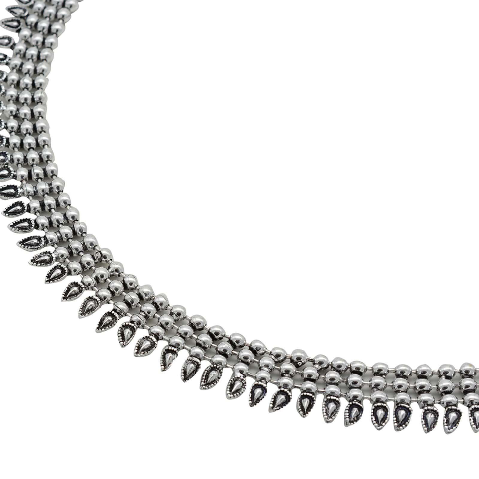 Yashika Silver Oxidized Long Necklace - Image 5