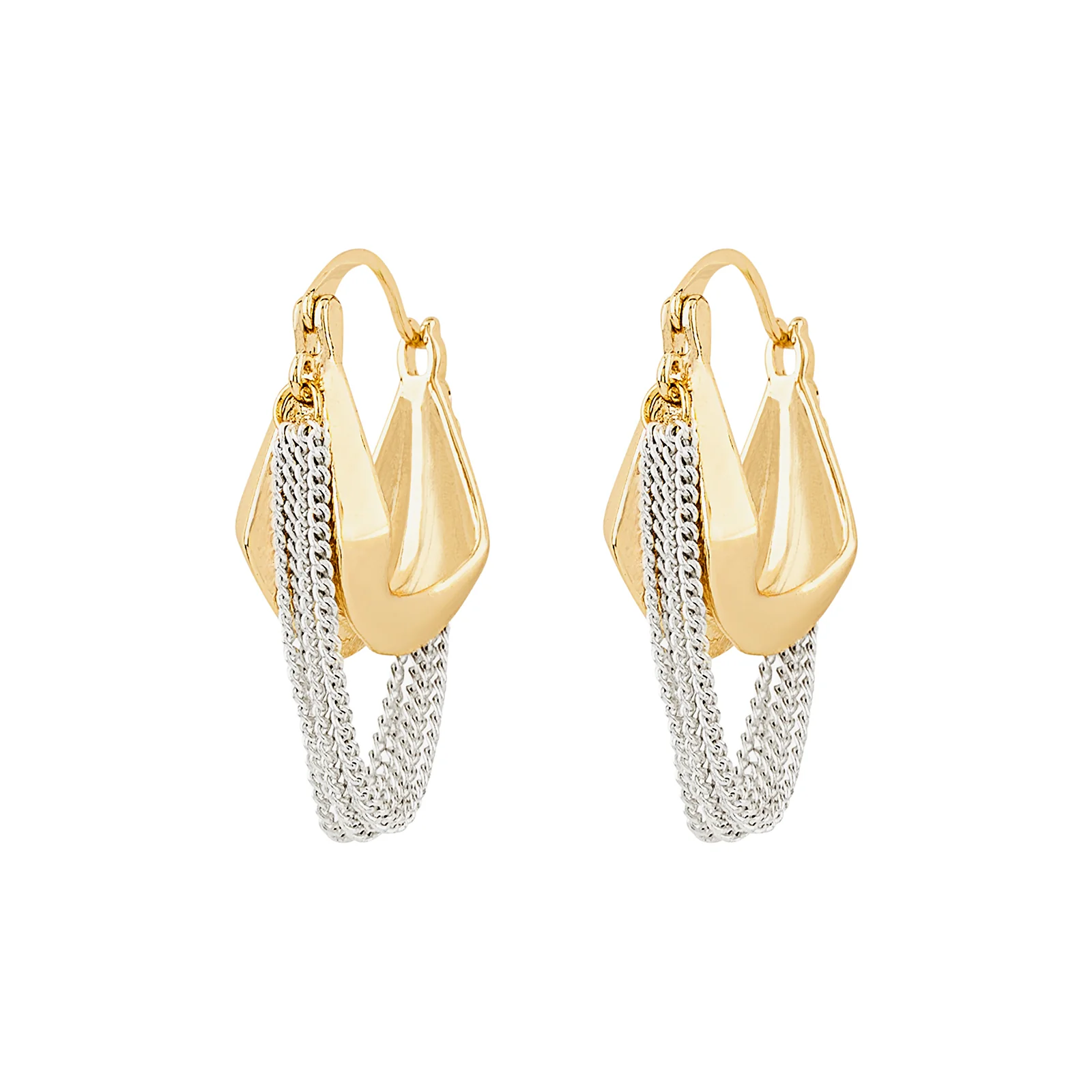 Zarelli Silver & Gold Mixed Metal Earring - Image 3