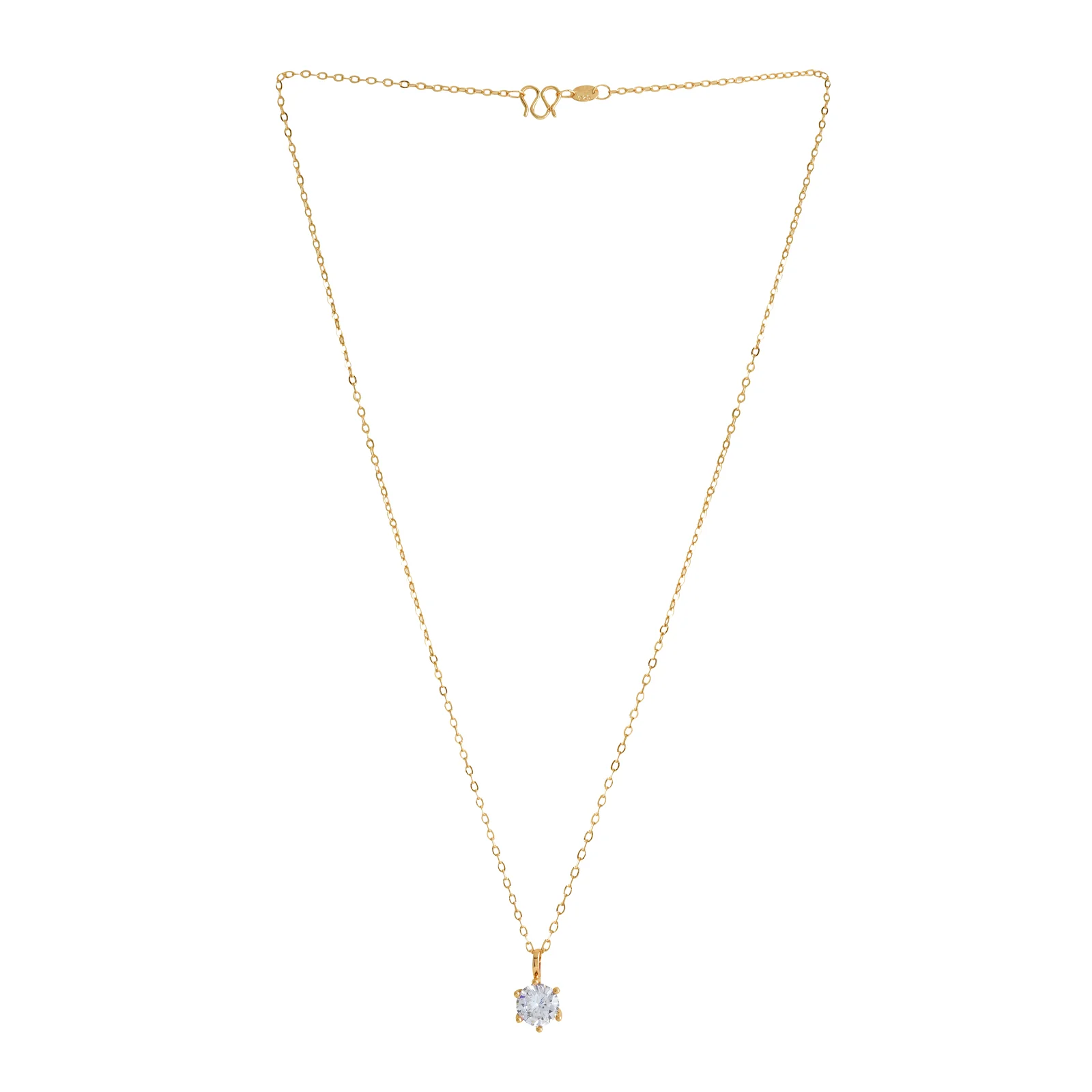 Zelda Gold Rhinestone Necklace - Image 3
