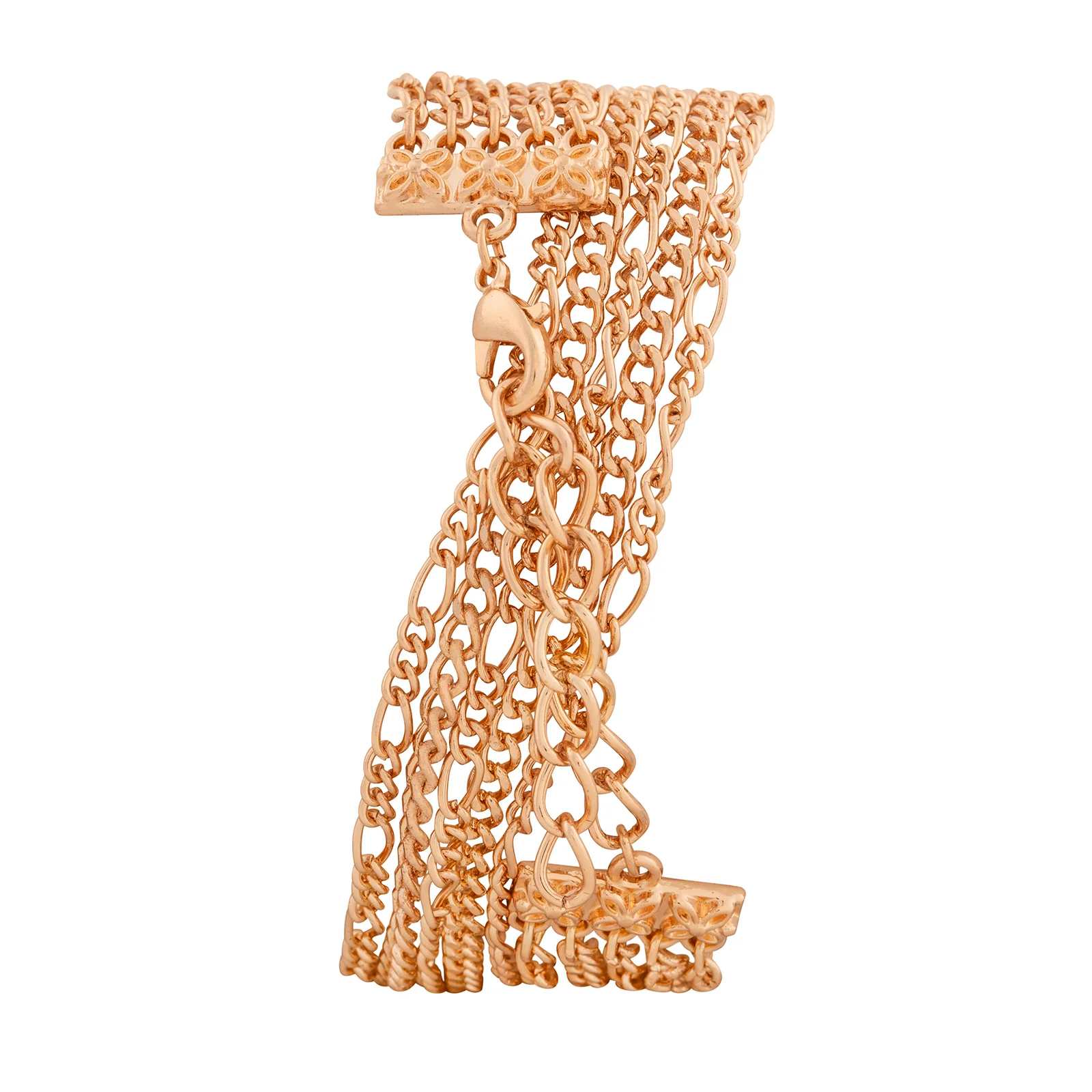 Zelda White Medium Dial Rose Gold Chain Wrap Around Strap Women's Watch - Image 5