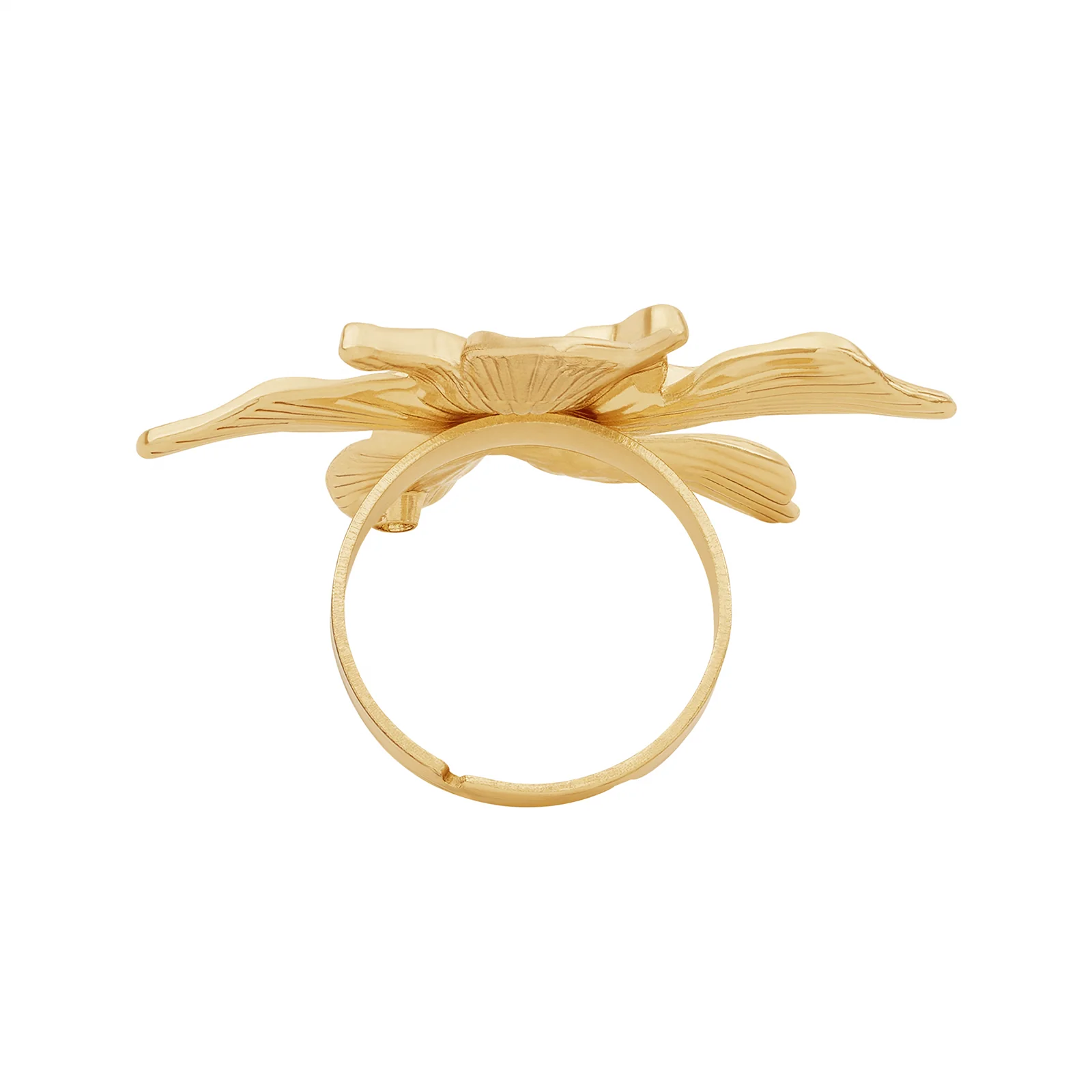 Zella Floral Gold Ring - Image 5