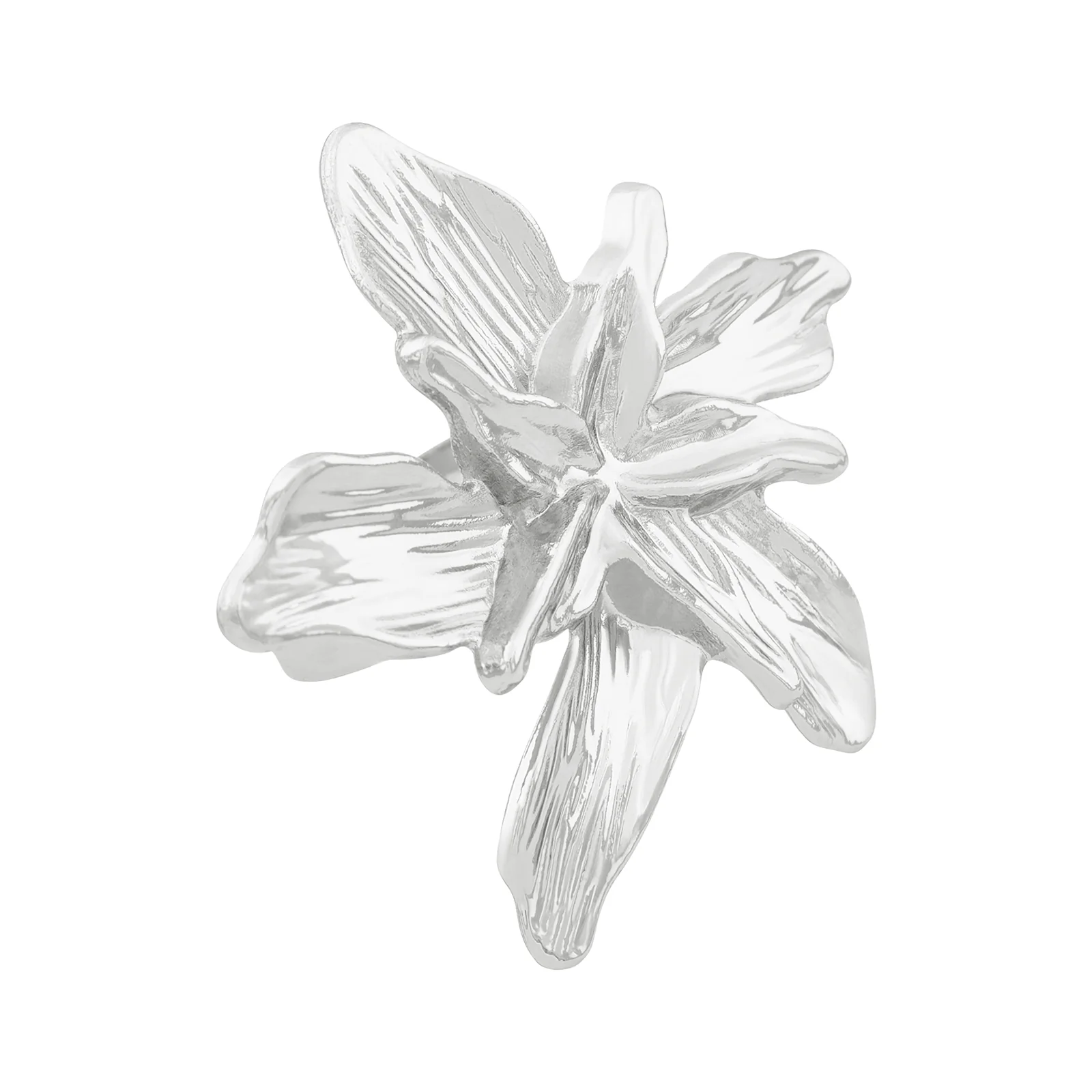 Zella Floral Silver Ring - Image 4