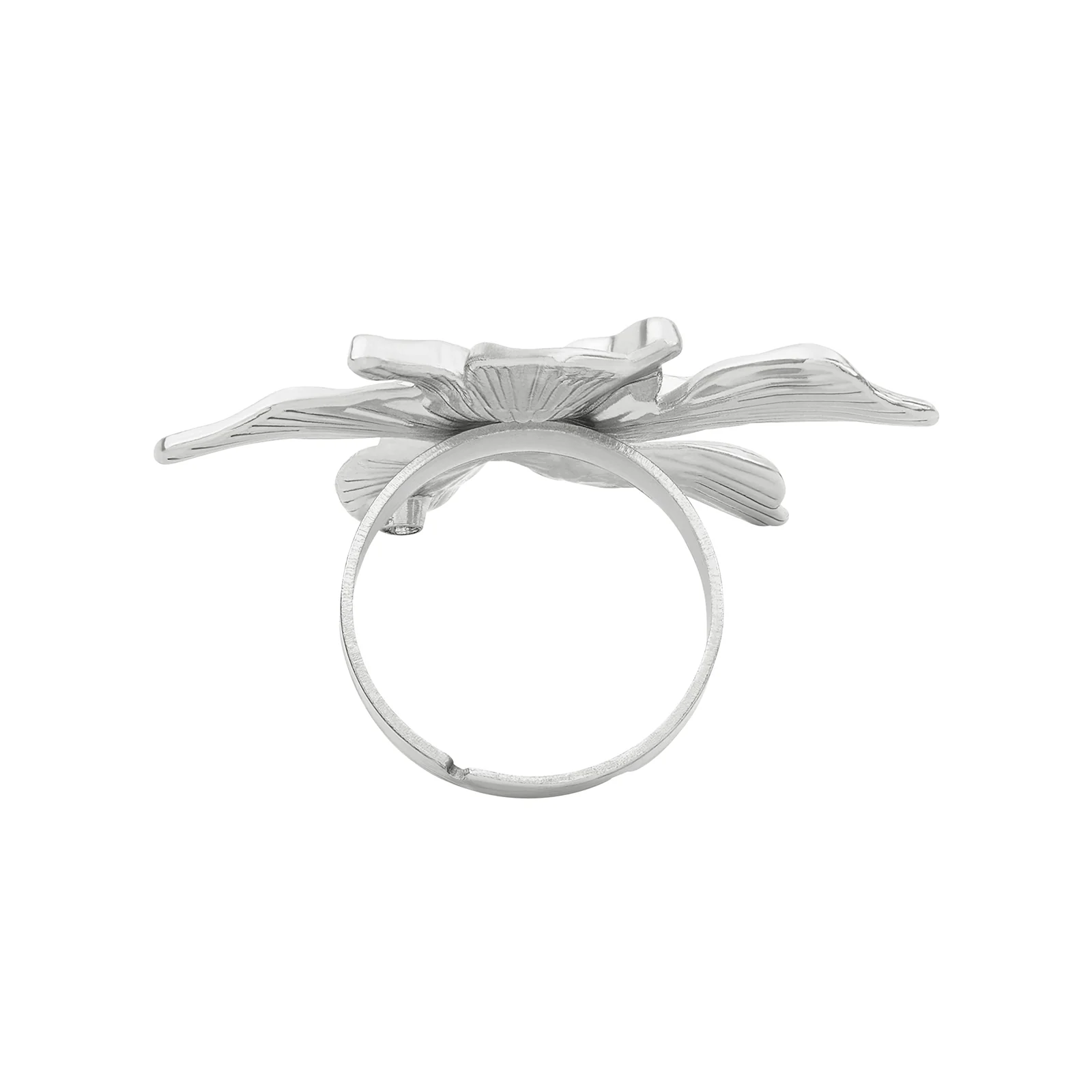 Zella Floral Silver Ring - Image 5