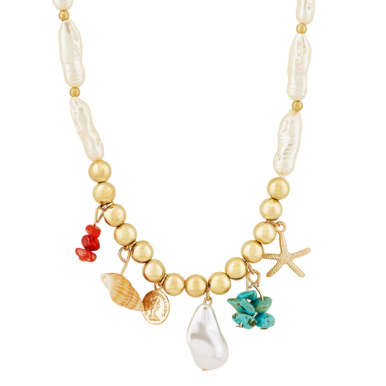 Zohra Multicoloured Seashells Necklace - Image 4