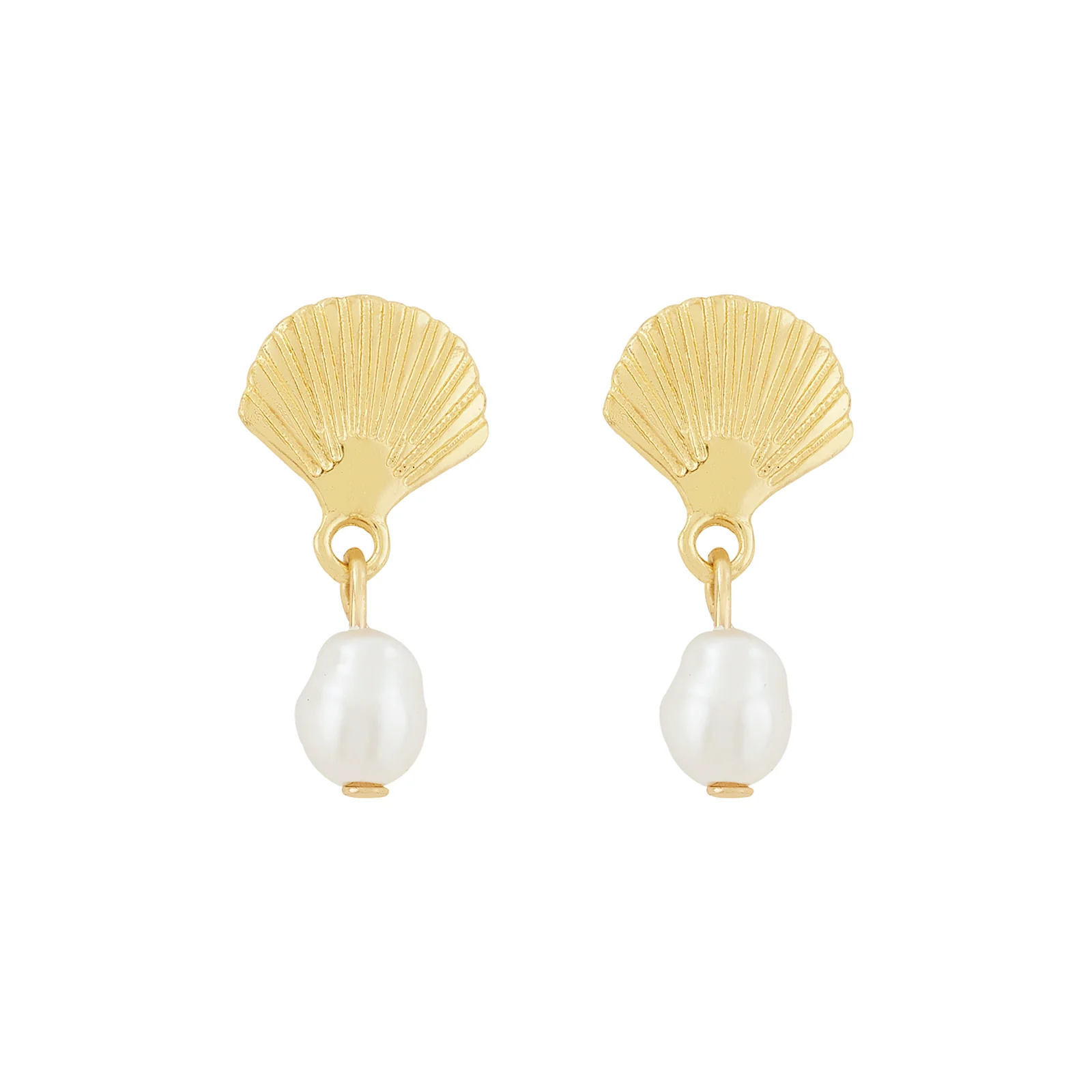 Zuma Seashell Gold Earrings - Image 3