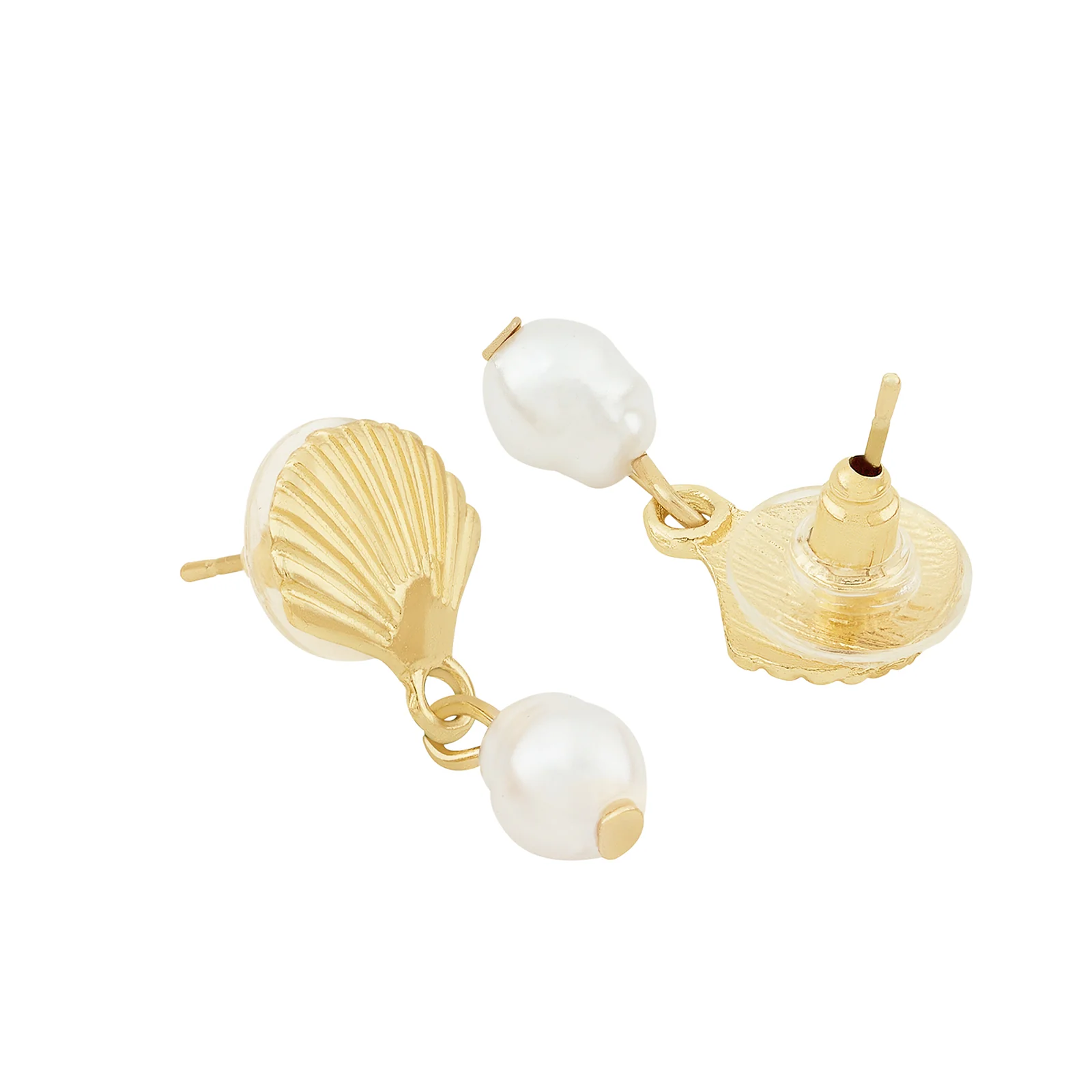 Zuma Seashell Gold Earrings - Image 5